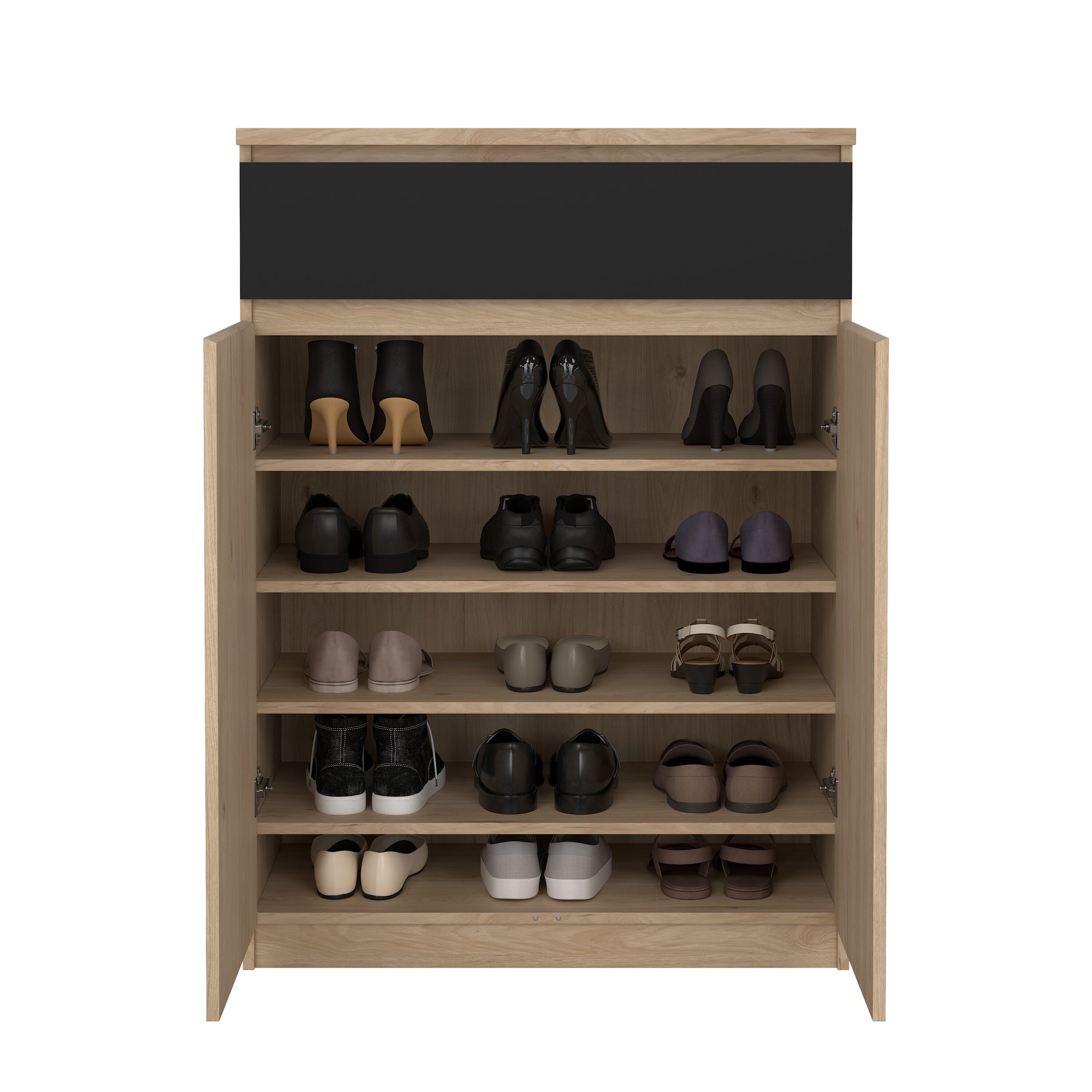 ELOFS | ארון נעליים ממלמין, עם מדפים ומגירה