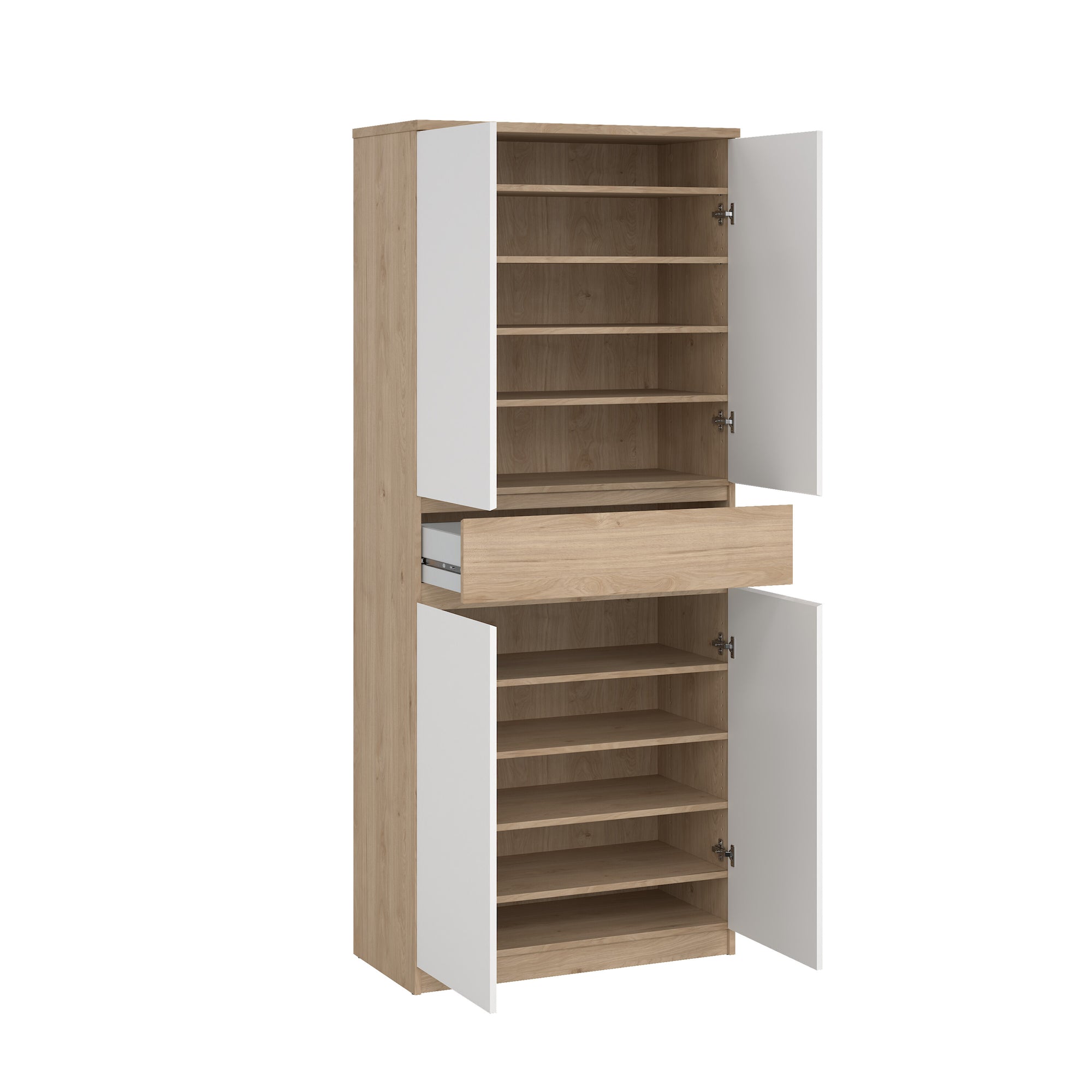 STEYREL | ארון נעליים ממלמין, עם מדפים ומגירה - KUALA