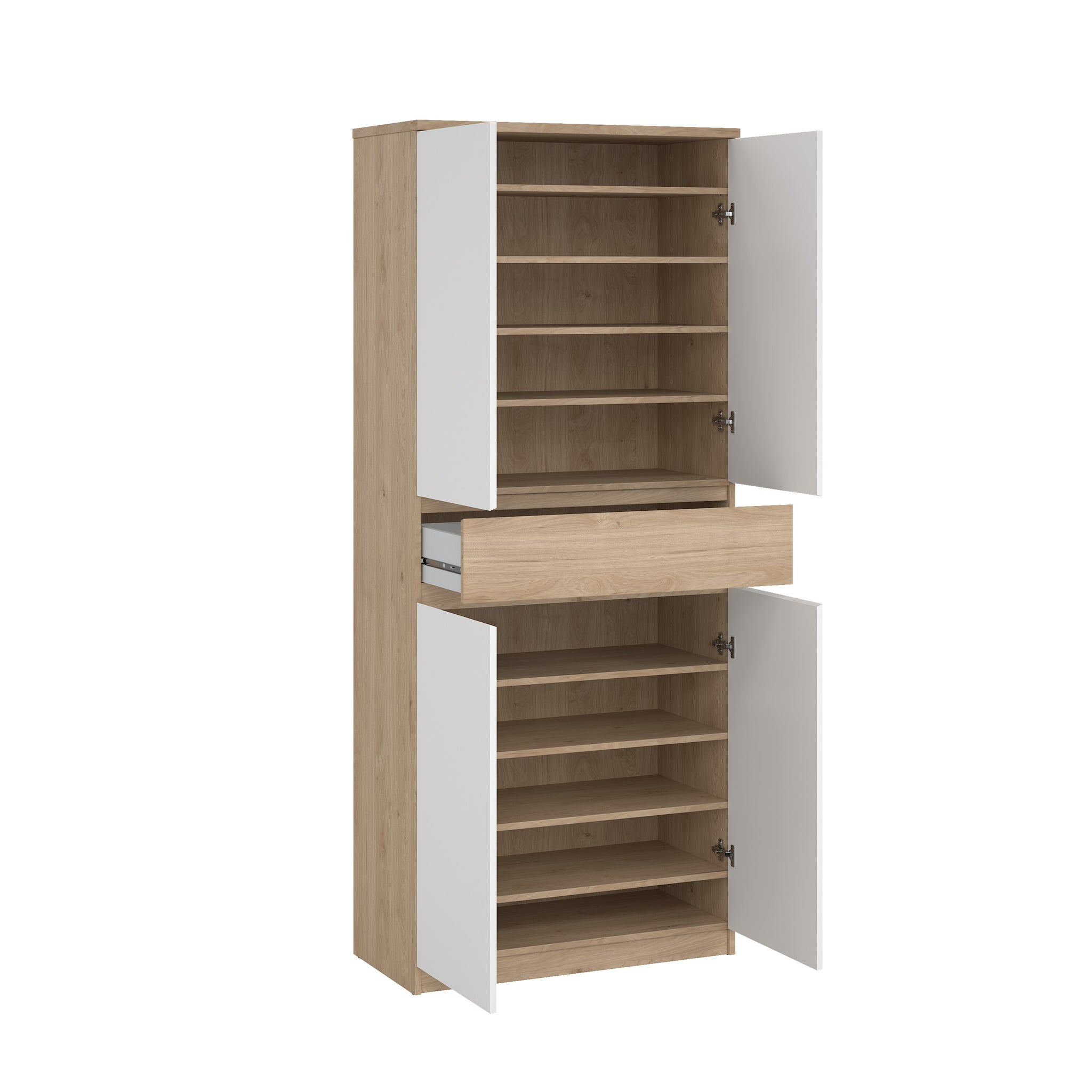 STEYREL | ארון נעליים ממלמין, עם מדפים ומגירה - KUALA