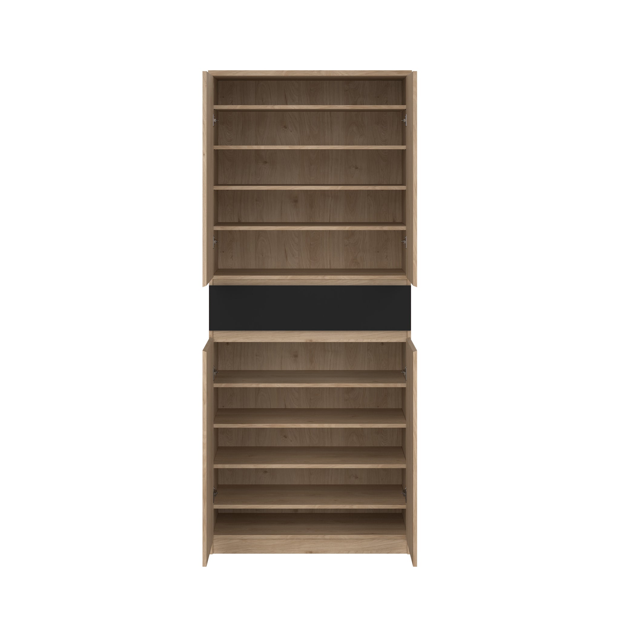 BLOMVOL | ארון נעליים ממלמין, עם מדפים ומגירה