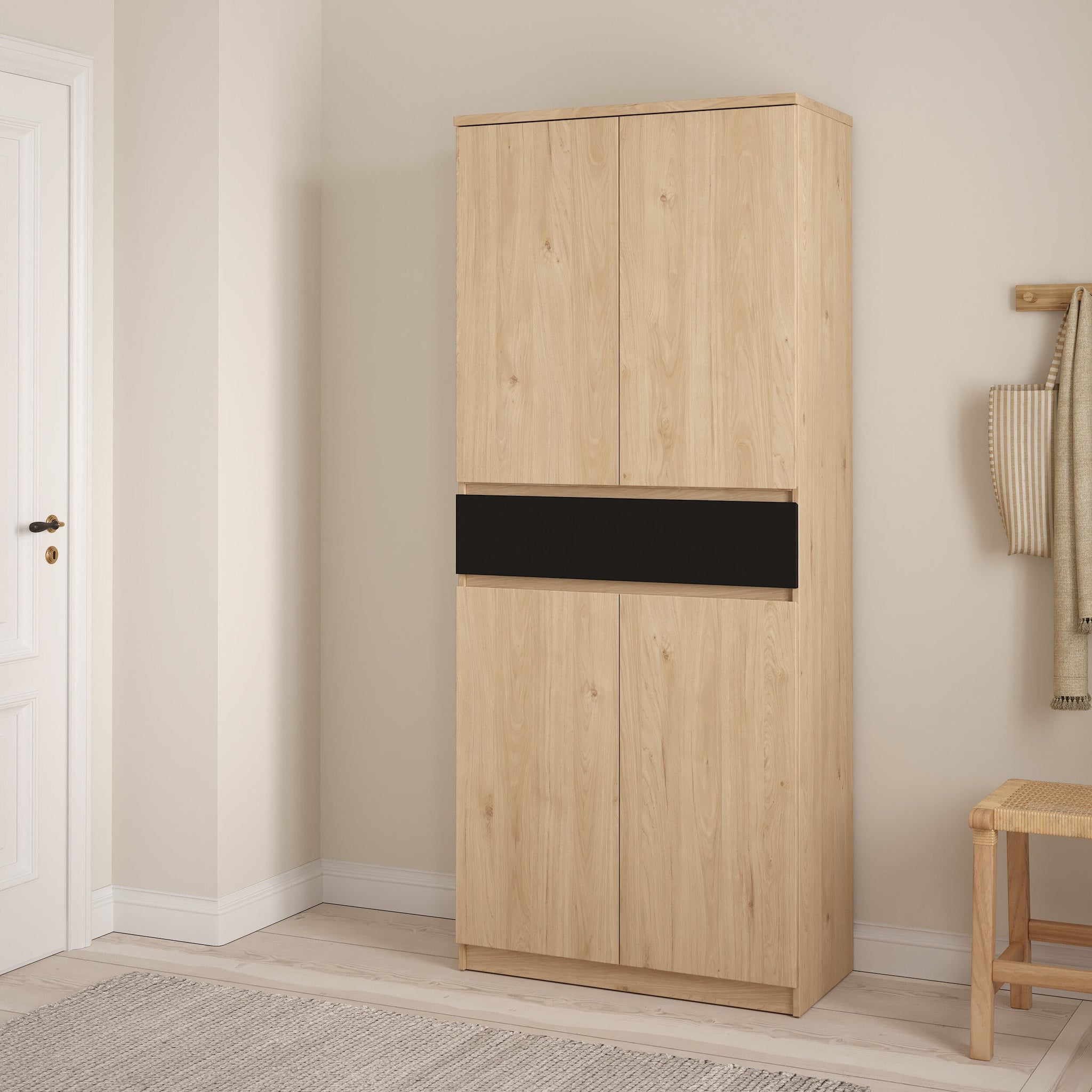 BLOMVOL | ארון נעליים ממלמין, עם מדפים ומגירה