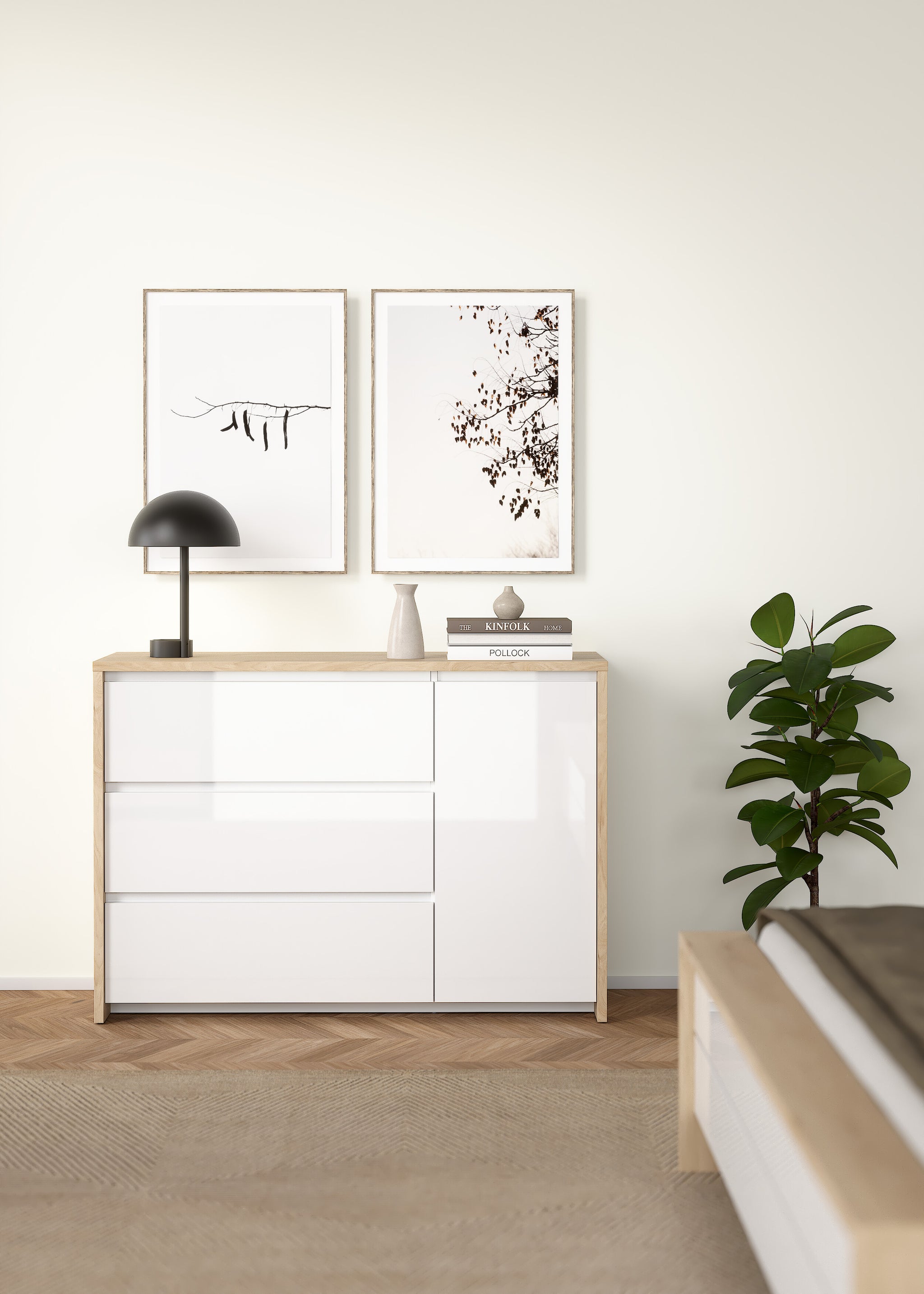 HAVENA | קומודה עם 3 מגירות ודלת - KUALA