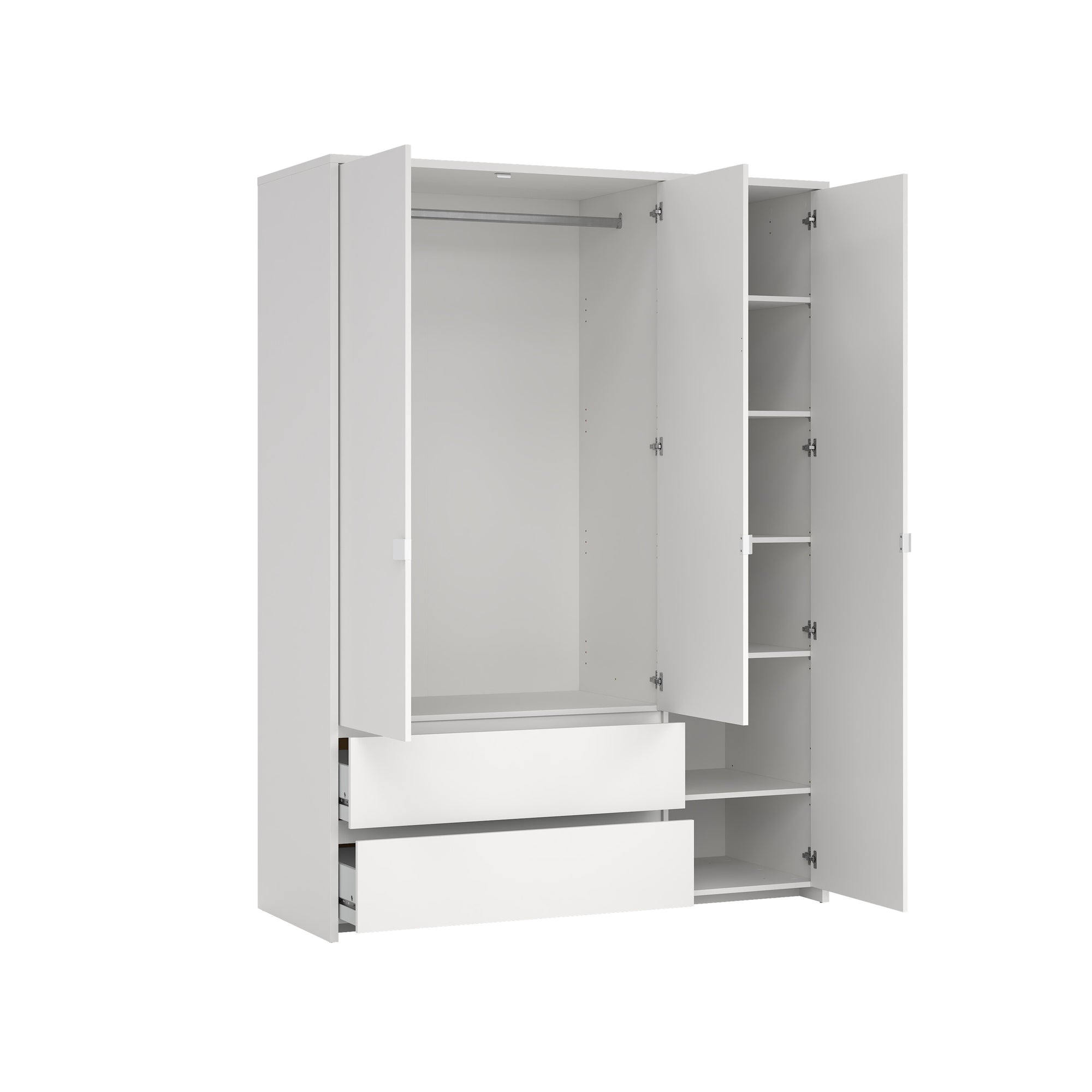 KNUTO | ארון פתיחה 3 דלתות ו-2 מגירות, בחיפוי מלמין