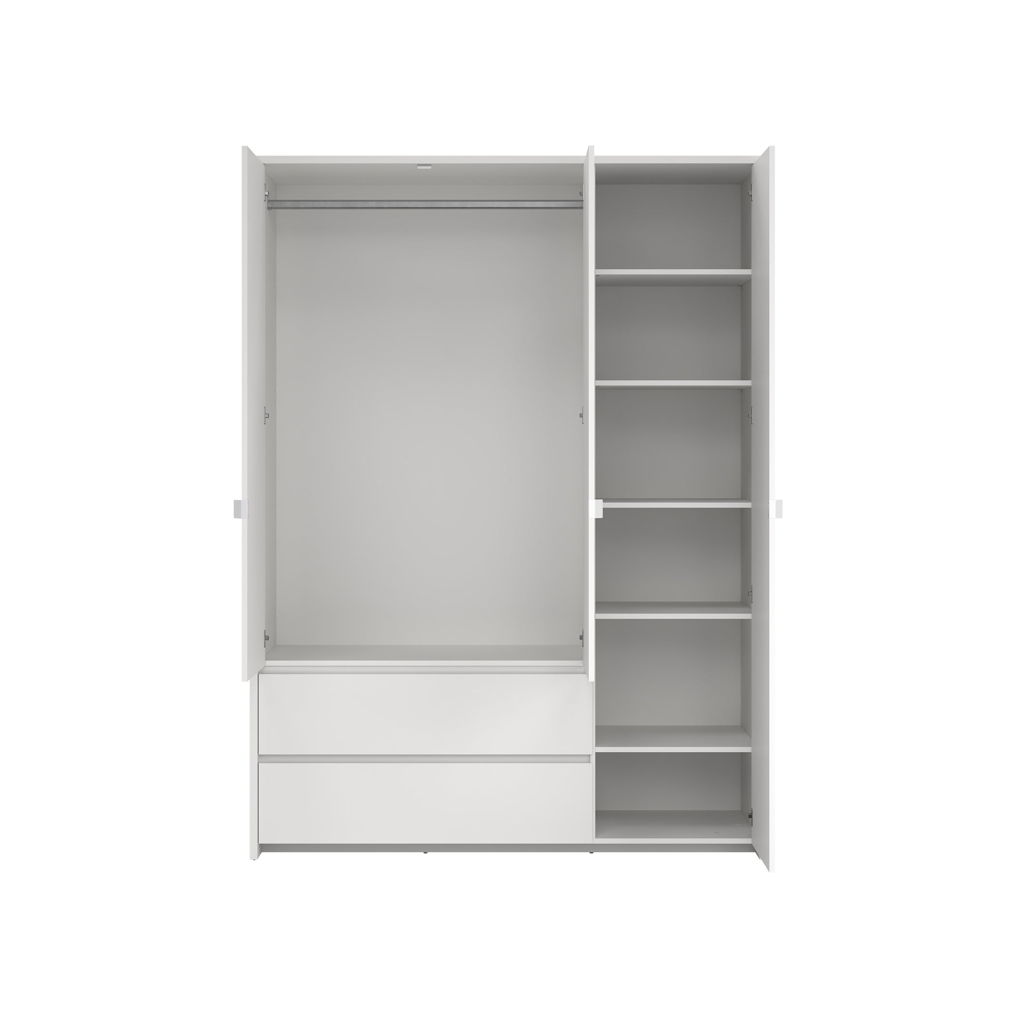 KNUTO | ארון פתיחה 3 דלתות ו-2 מגירות, בחיפוי מלמין