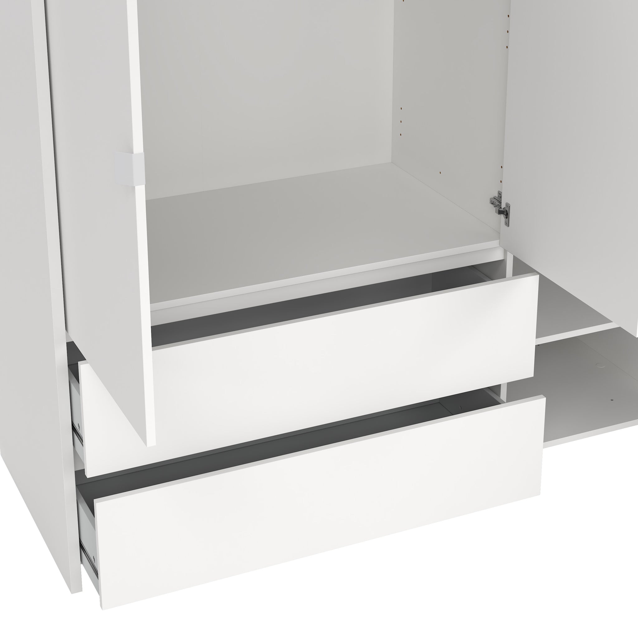 KNUTO | ארון פתיחה 3 דלתות ו-2 מגירות, בחיפוי מלמין