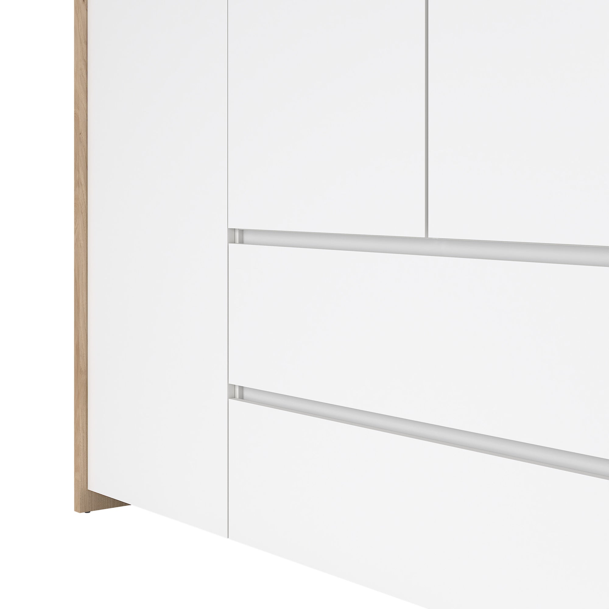 LEIFBAL | ארון פתיחה 4 דלתות ו-2 מגירות, בחיפוי מלמין