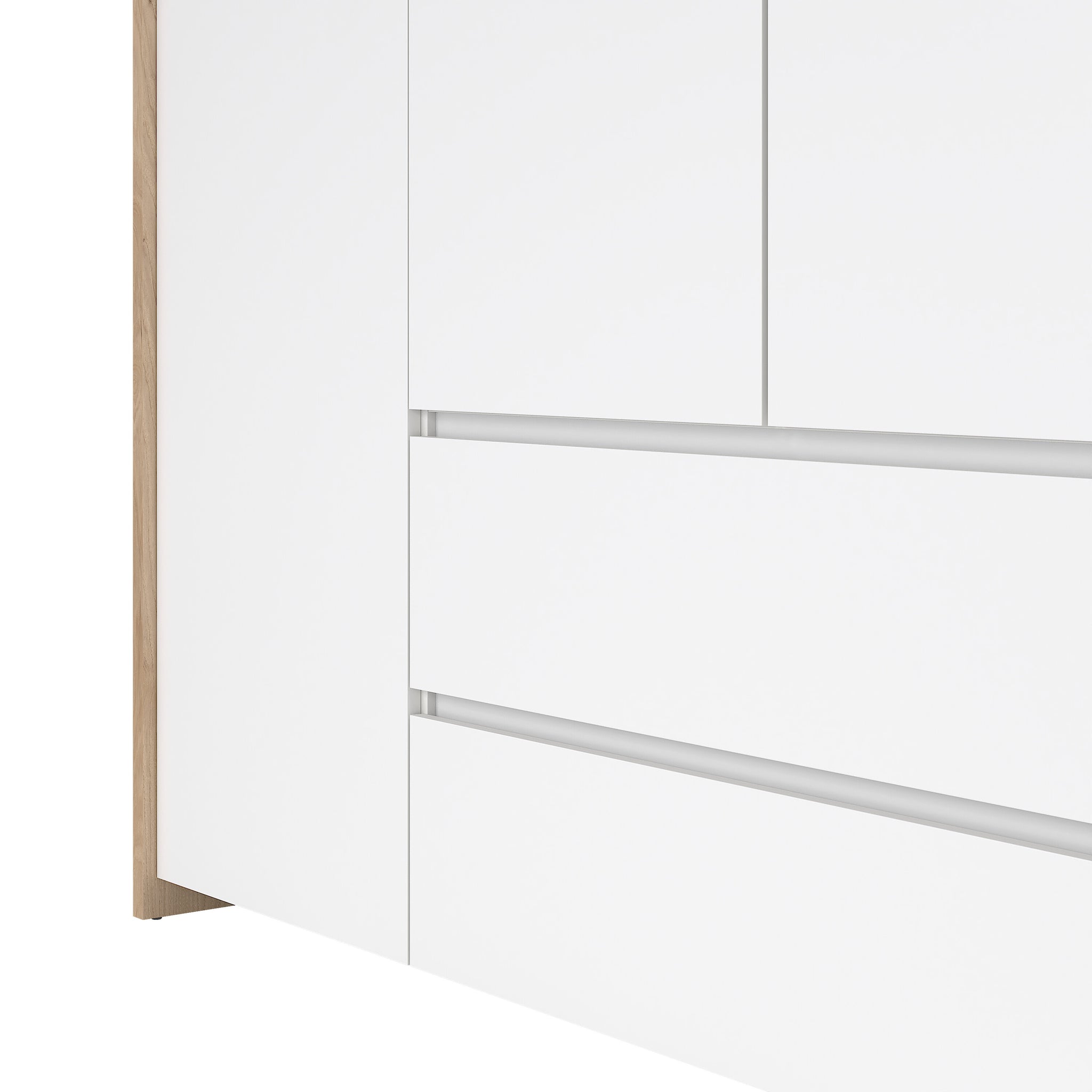 LEIFBAL | ארון פתיחה 4 דלתות ו-2 מגירות, בחיפוי מלמין