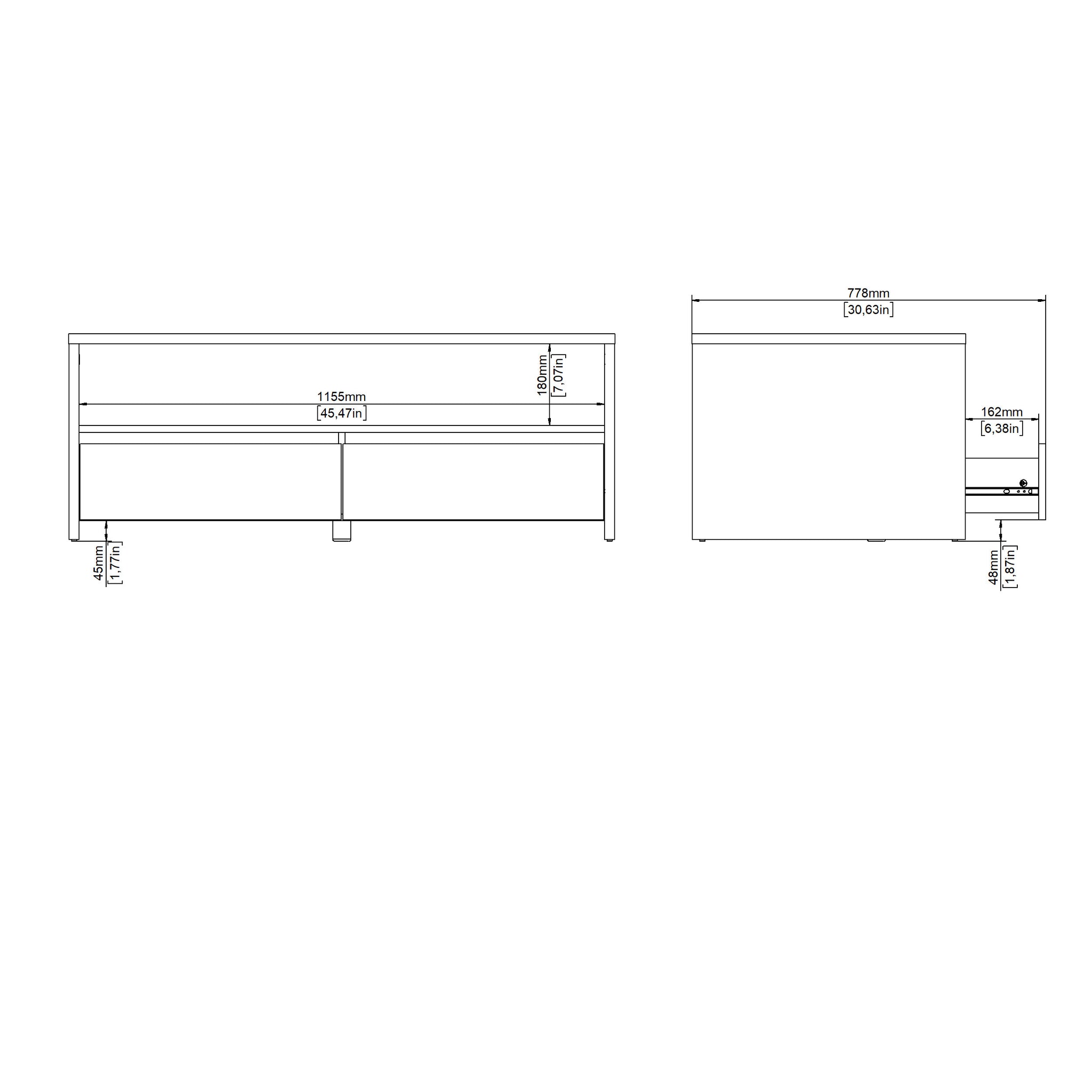 CUBO | שולחן סלון מלבני 120/60 ס"מ - KUALA