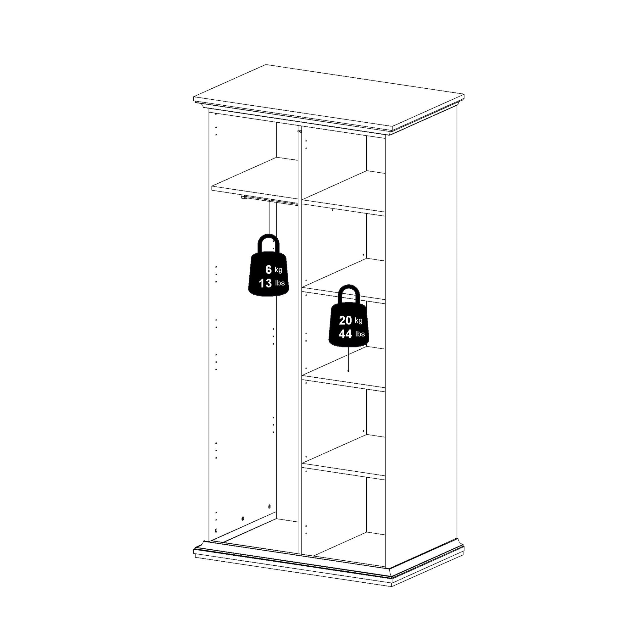 LUTA | ארון 2 דלתות פתיחה בחיפוי מלמין