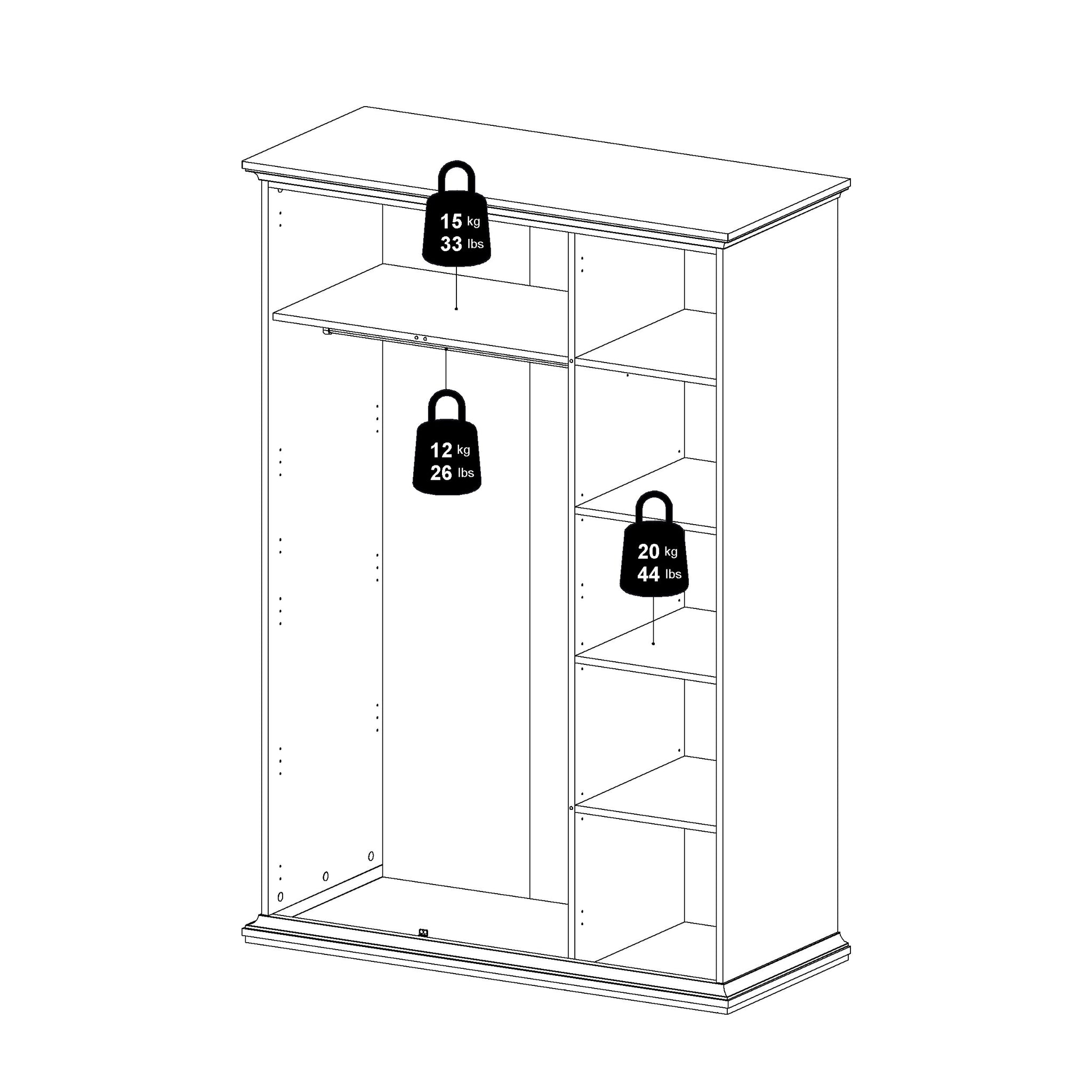 TULONI | ארון 3 דלתות פתיחה בחיפוי מלמין