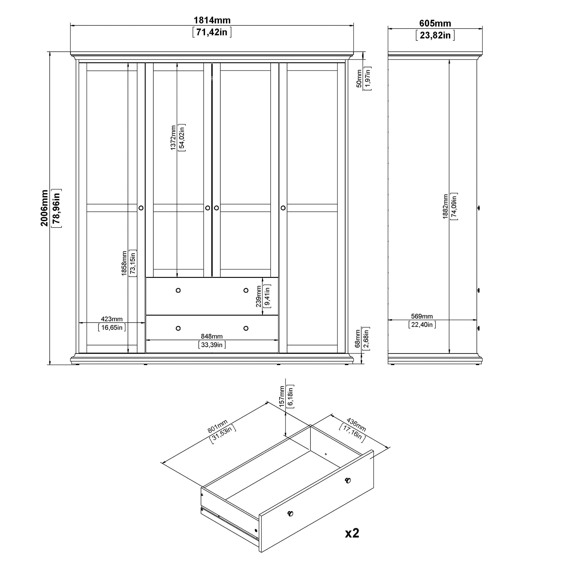 RAMESO | ארון דלתות פתיחה בחיפוי מלמין - KUALA