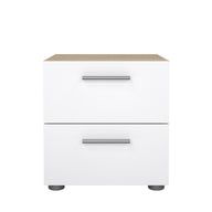 לבן בשילוב עץ אלון טבעי