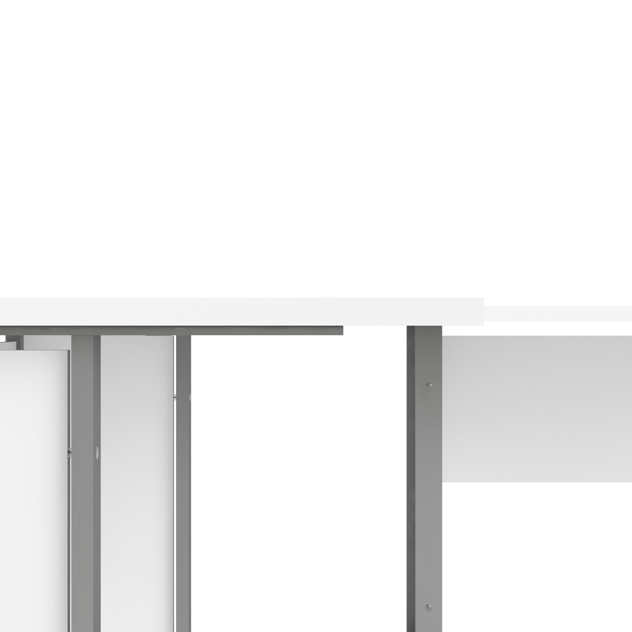 RUSESO | שולחן עבודה פינתי ממלמין ומתכת, 200/200 ס"מ - KUALA