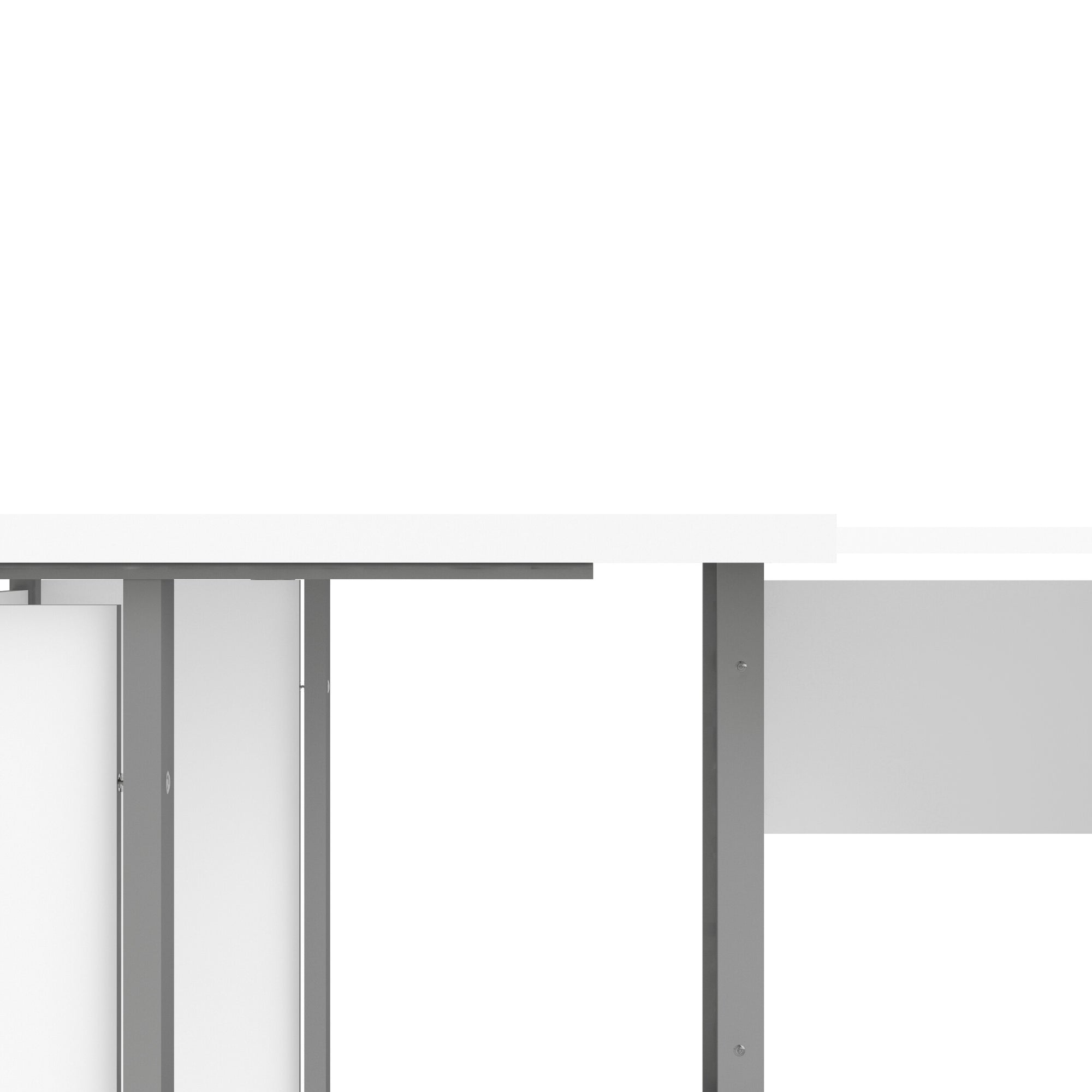 LIBALA | שולחן עבודה פינתי ושידת מגירות ממלמין ומתכת, 230/200 ס"מ - KUALA