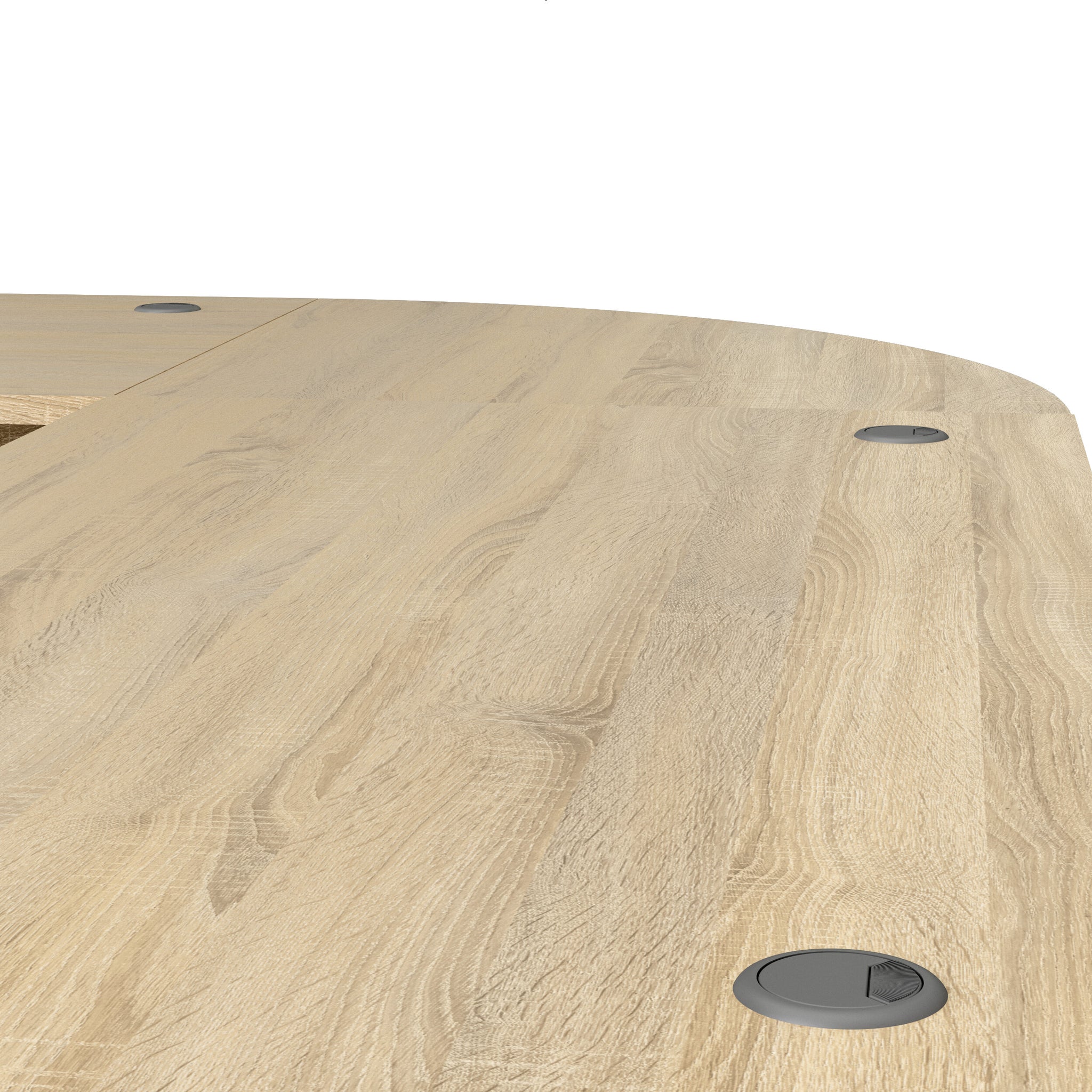 ZUYO | שולחן עבודה פינתי ושידת מגירות ממלמין ומתכת, 200/230 ס"מ - KUALA