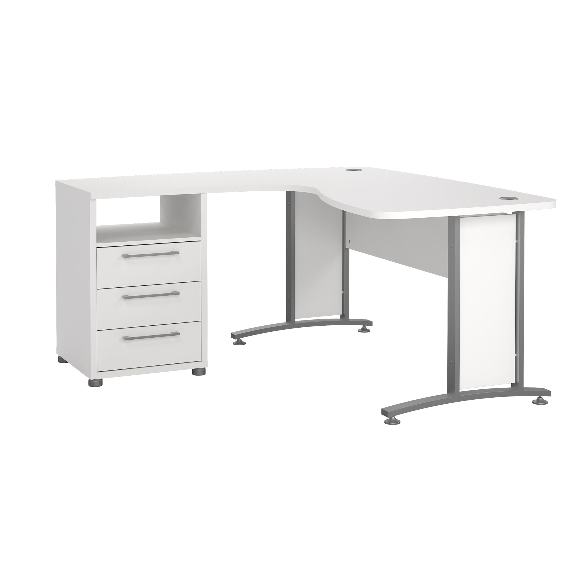 FORM | שולחן עבודה פינתי עם 3 מגירות ומדף פתוח, 150/160 ס"מ - KUALA