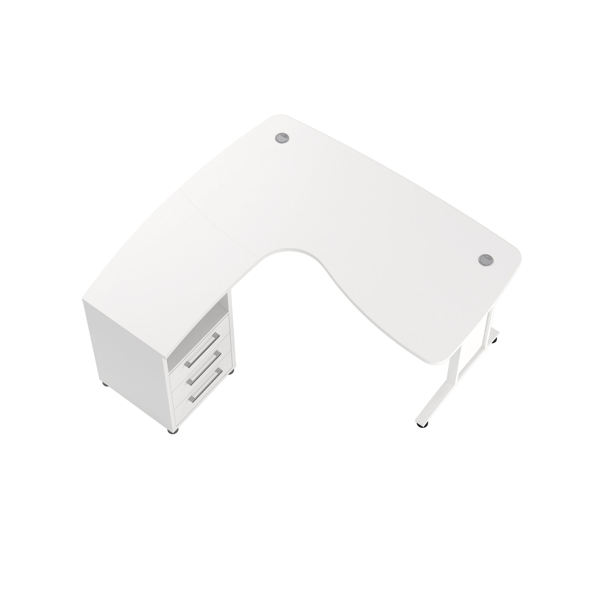 FORM | שולחן עבודה פינתי עם 3 מגירות ומדף פתוח, 150/160 ס"מ - KUALA