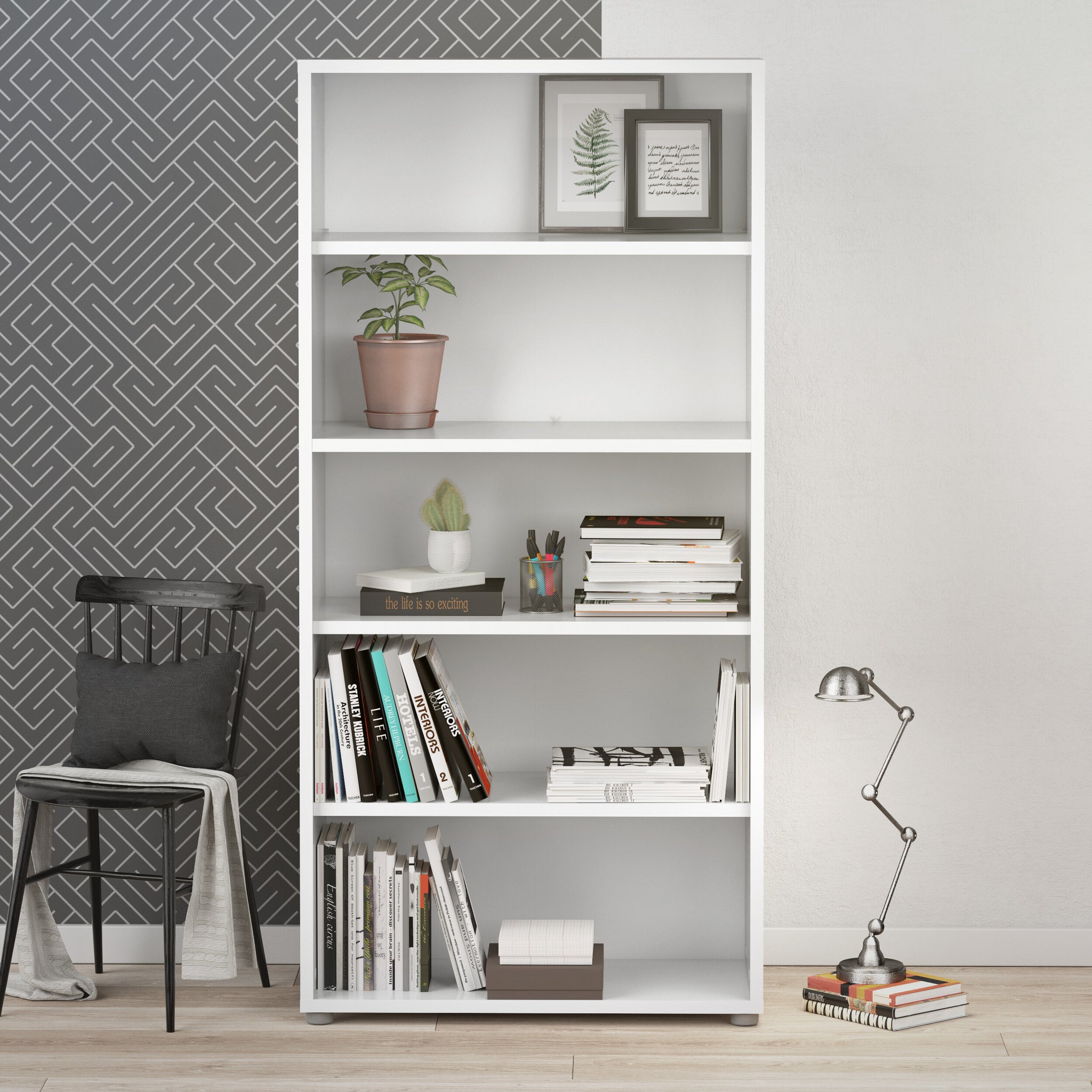 ULERSO | יחידת אחסון ממלמין, עם מדפים פתוחים