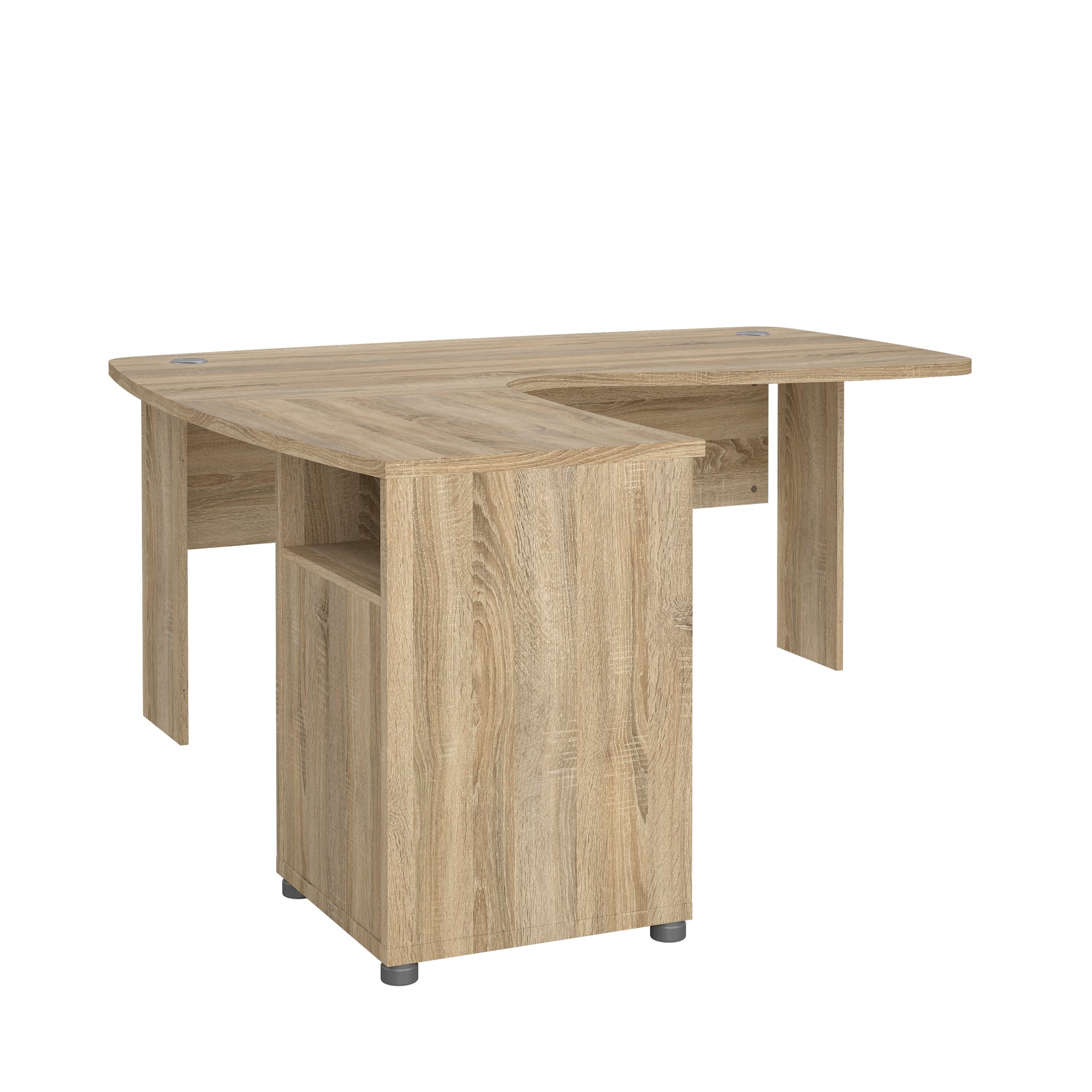 KUBE | שולחן עבודה פינתי עם 3 מגירות ומדף פתוח, 150/160 ס"מ - KUALA