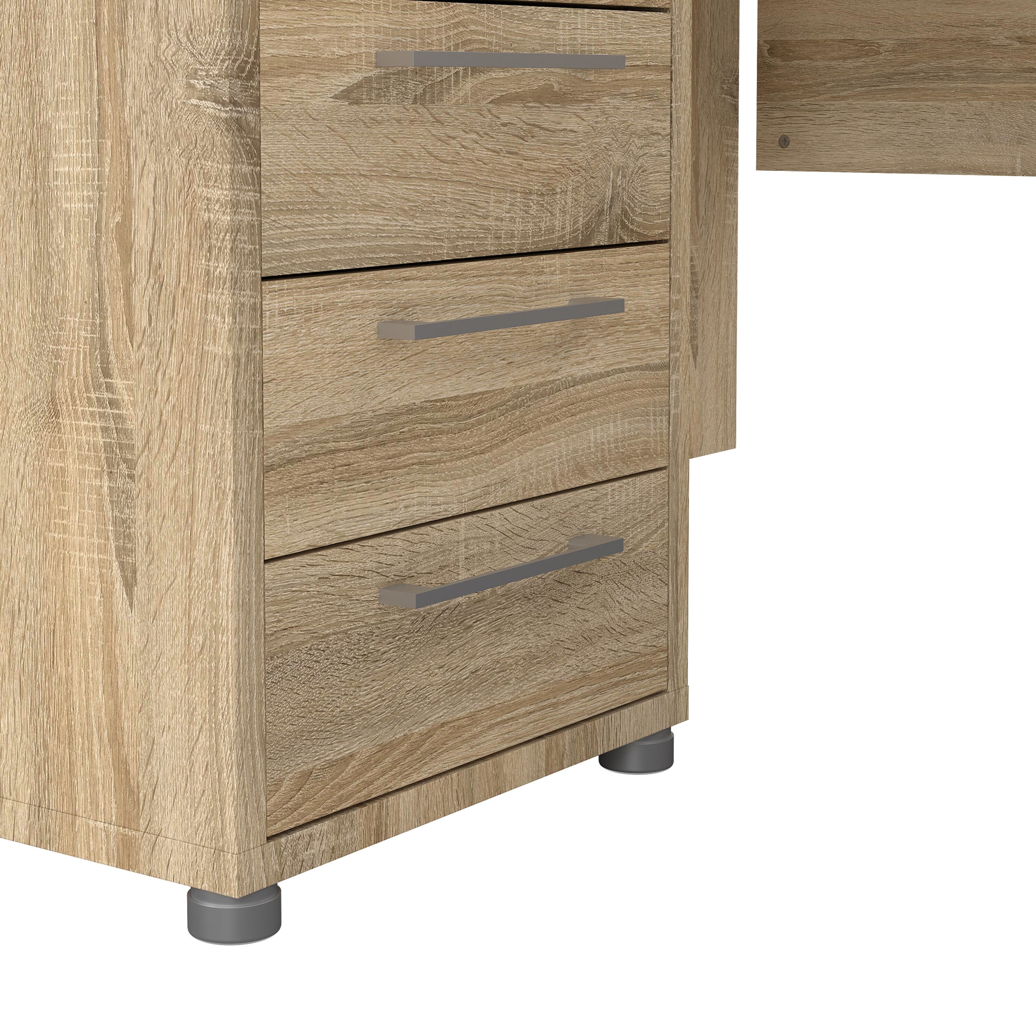 KUBE | שולחן עבודה פינתי עם 3 מגירות ומדף פתוח, 150/160 ס"מ - KUALA