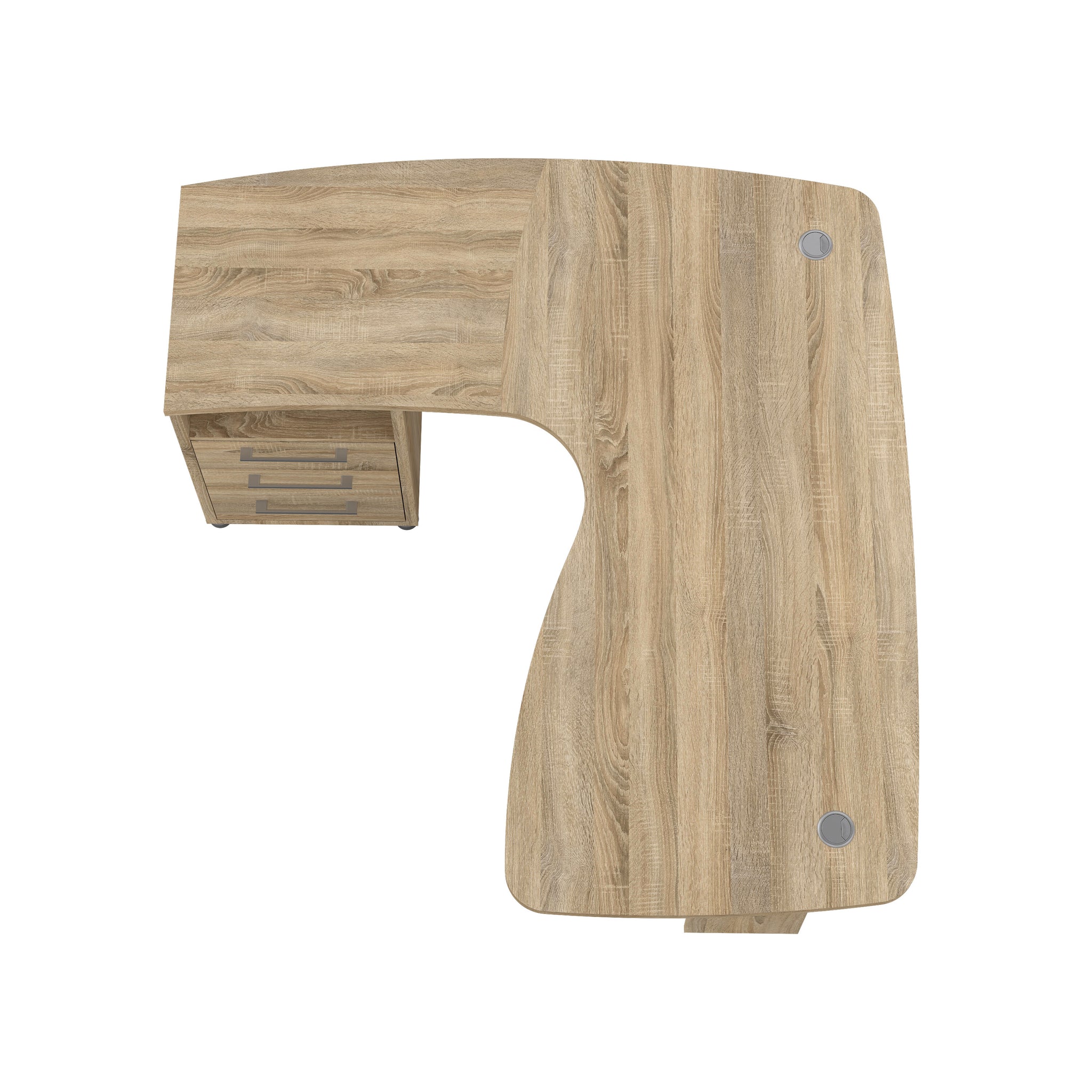 KUBE | שולחן עבודה פינתי עם 3 מגירות ומדף פתוח, 150/160 ס"מ - KUALA