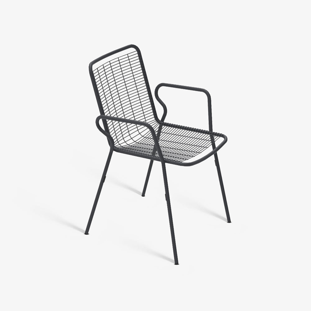 FIORELL | כיסא גן אקולוגי מעוצב בסגנון מודרני, עם משענות יד