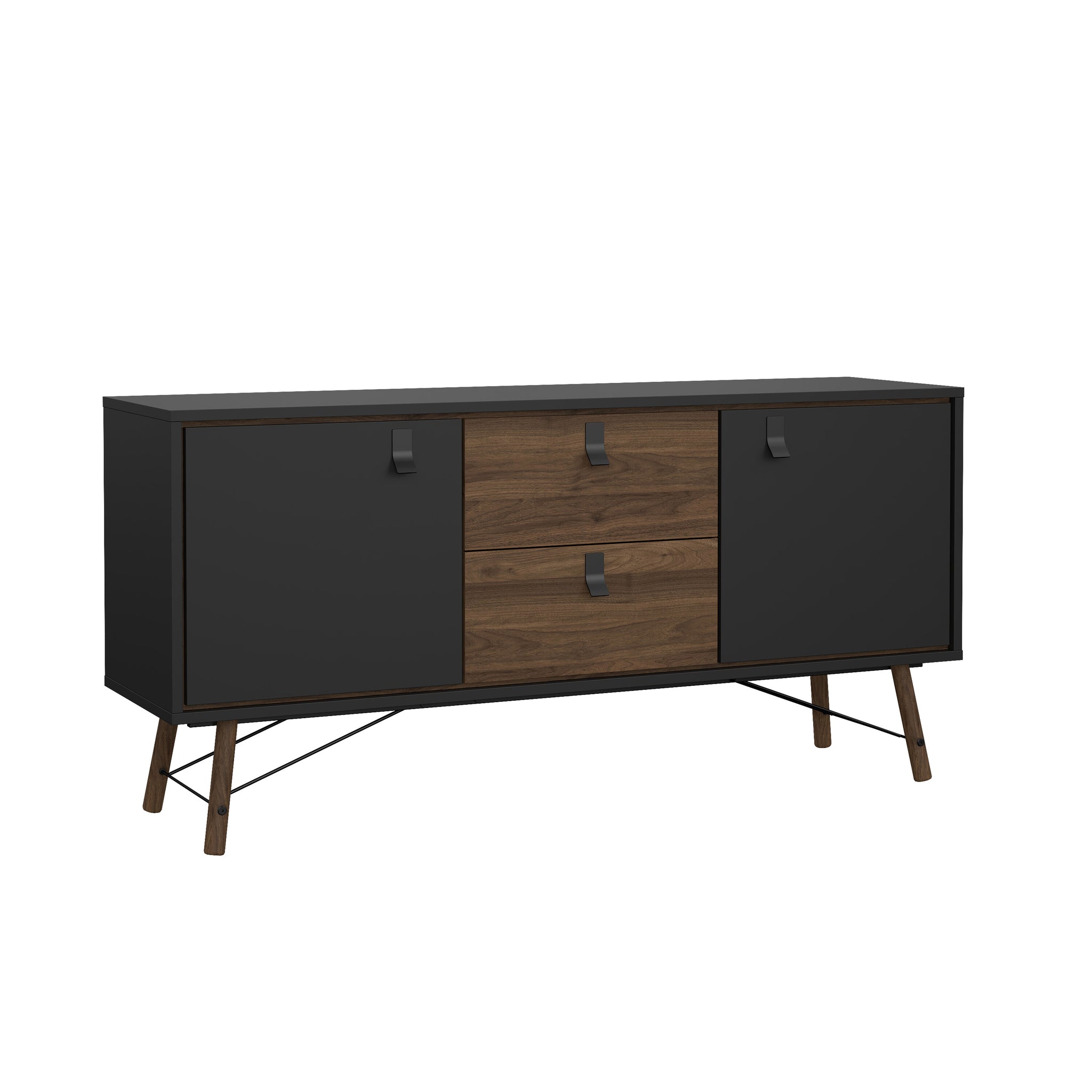 EDDARO | מזנון נורדי עם 2 מגירות ו-2 דלתות אחסון - KUALA