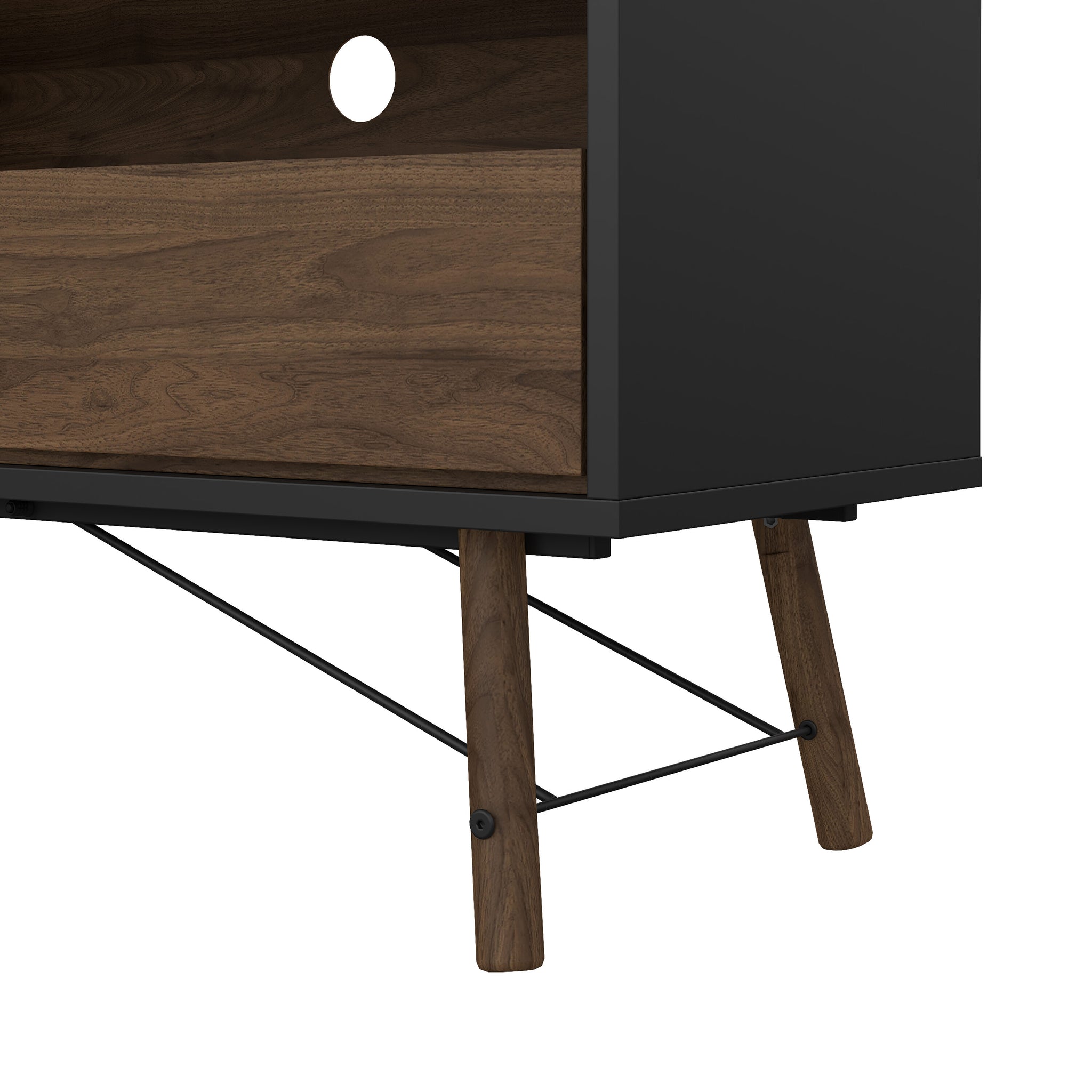 LAVAN | מזנון נורדי ממלמין, עם מגירה, מדף פתוח ומדף סגור