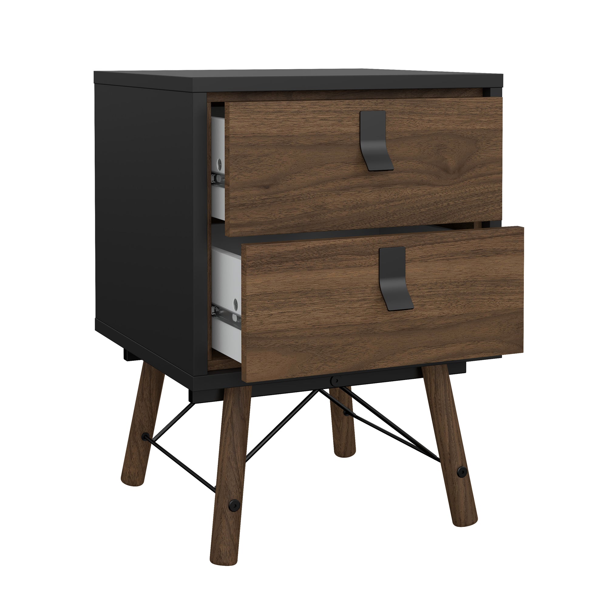 ORVIK | שידת לילה ממלמין 44/40 ס"מ, עם 2 מגירות