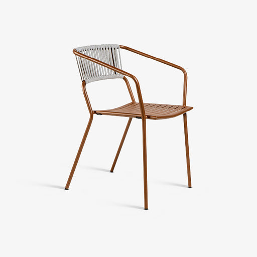 מעבר לעמוד מוצר MORHO | כיסא ממתכת מגולוונת וגב חבלים
