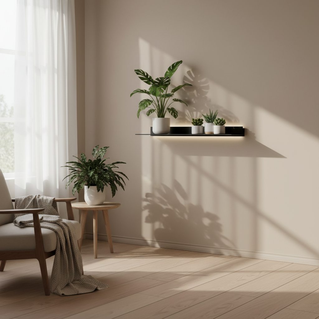 SONDEF | מדף מעוצב עם תוספת תאורה לבחירה