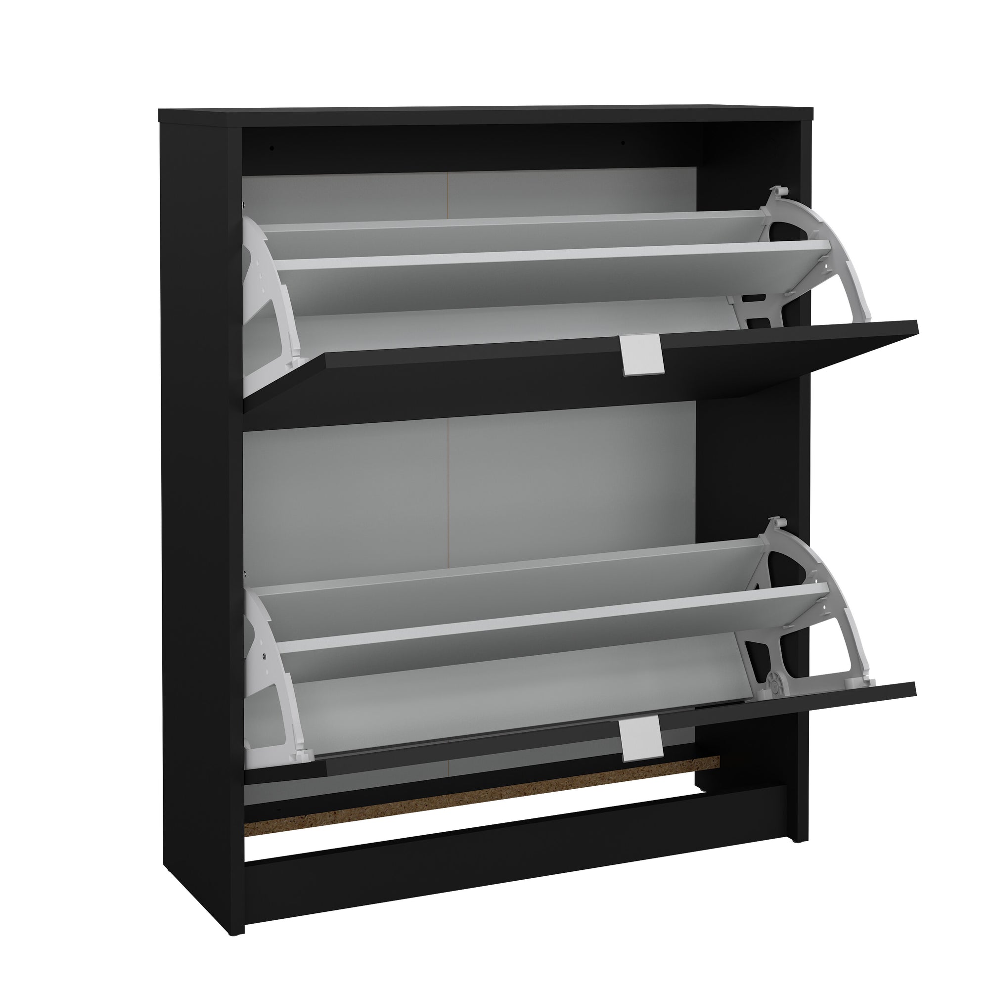 RUNIK | ארון נעליים ממלמין, עם מדפים כפולים