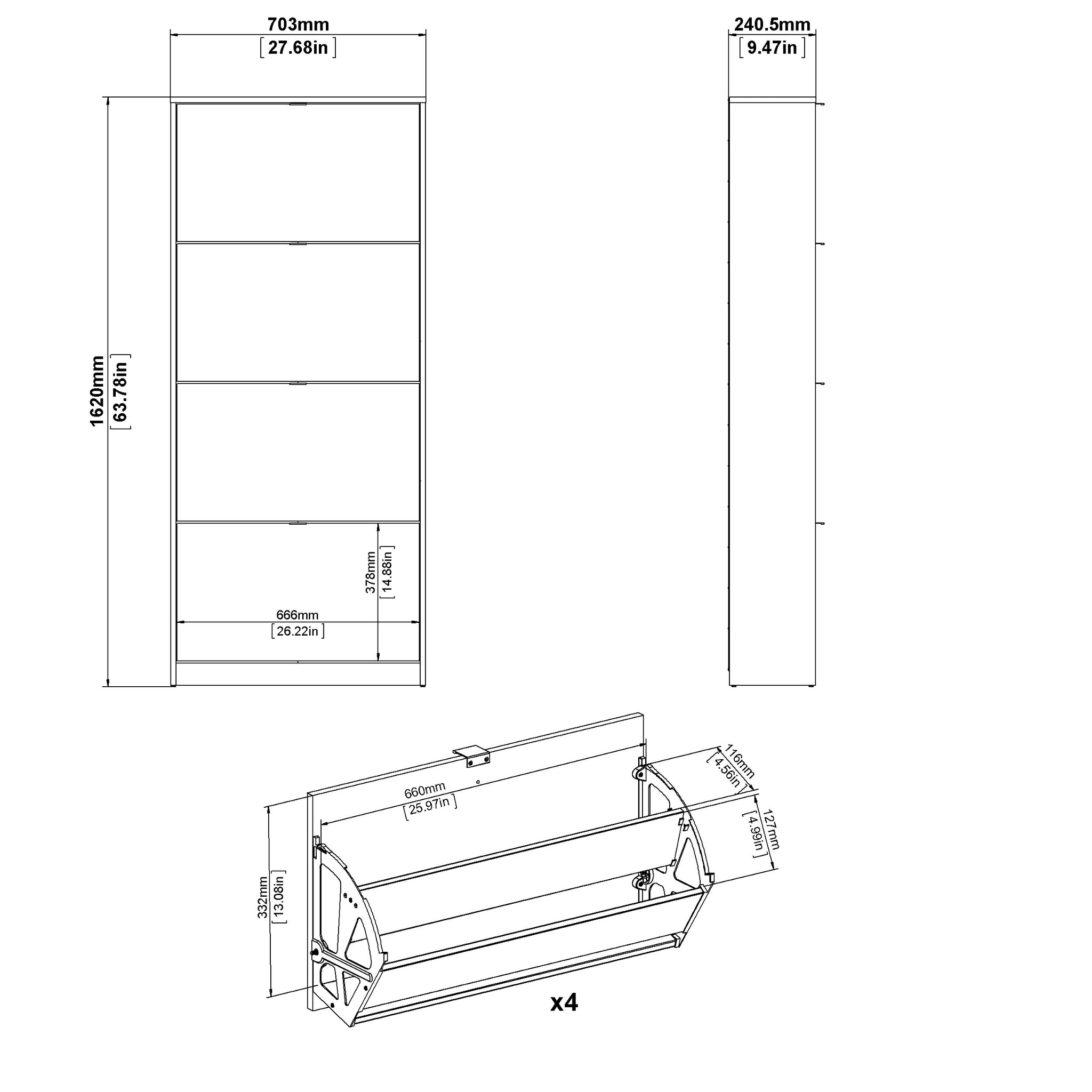 HAKONO | ארון נעליים ממלמין