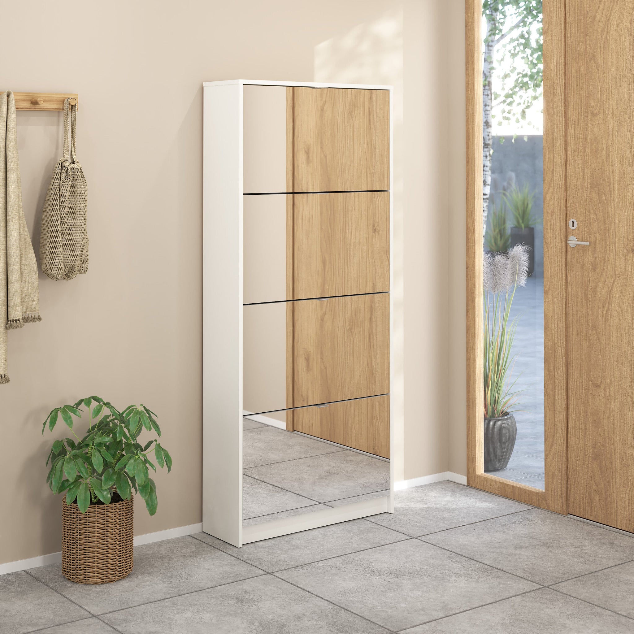 DAGBER | ארון נעליים ממלמין בשילוב מראה