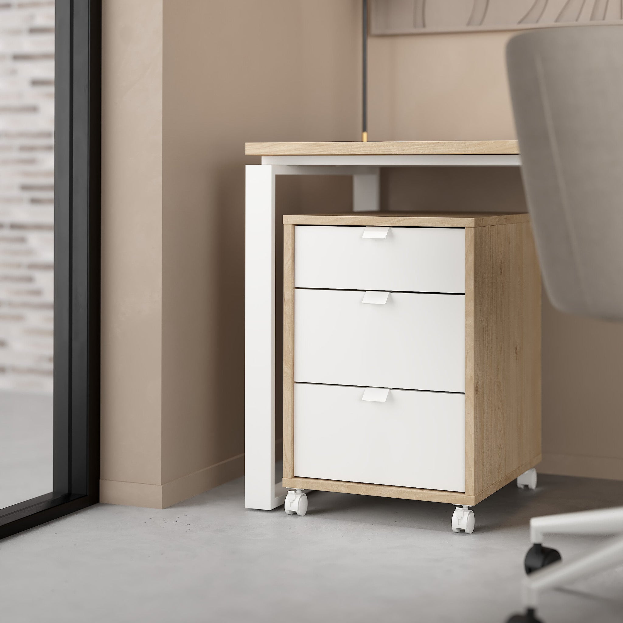 HOLLOW | יחידת מגירות ניידת, עם 3 מגירות - KUALA