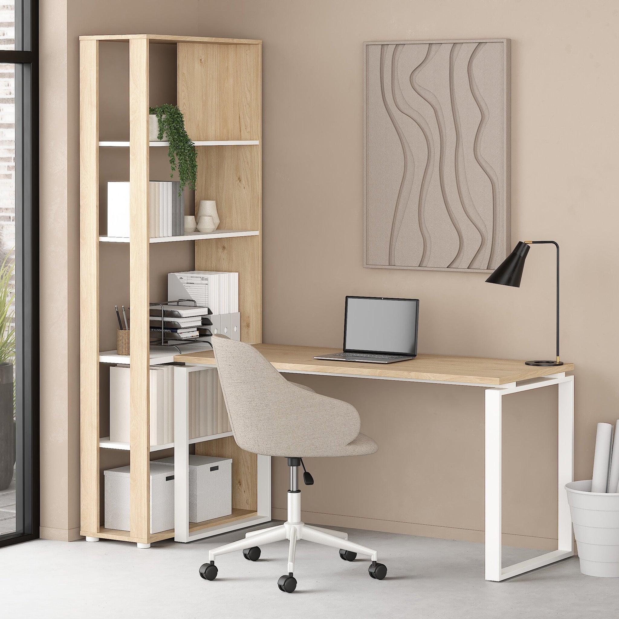 KANOL | ספריה עם 5 מדפים פתוחים וצד פתוח - KUALA