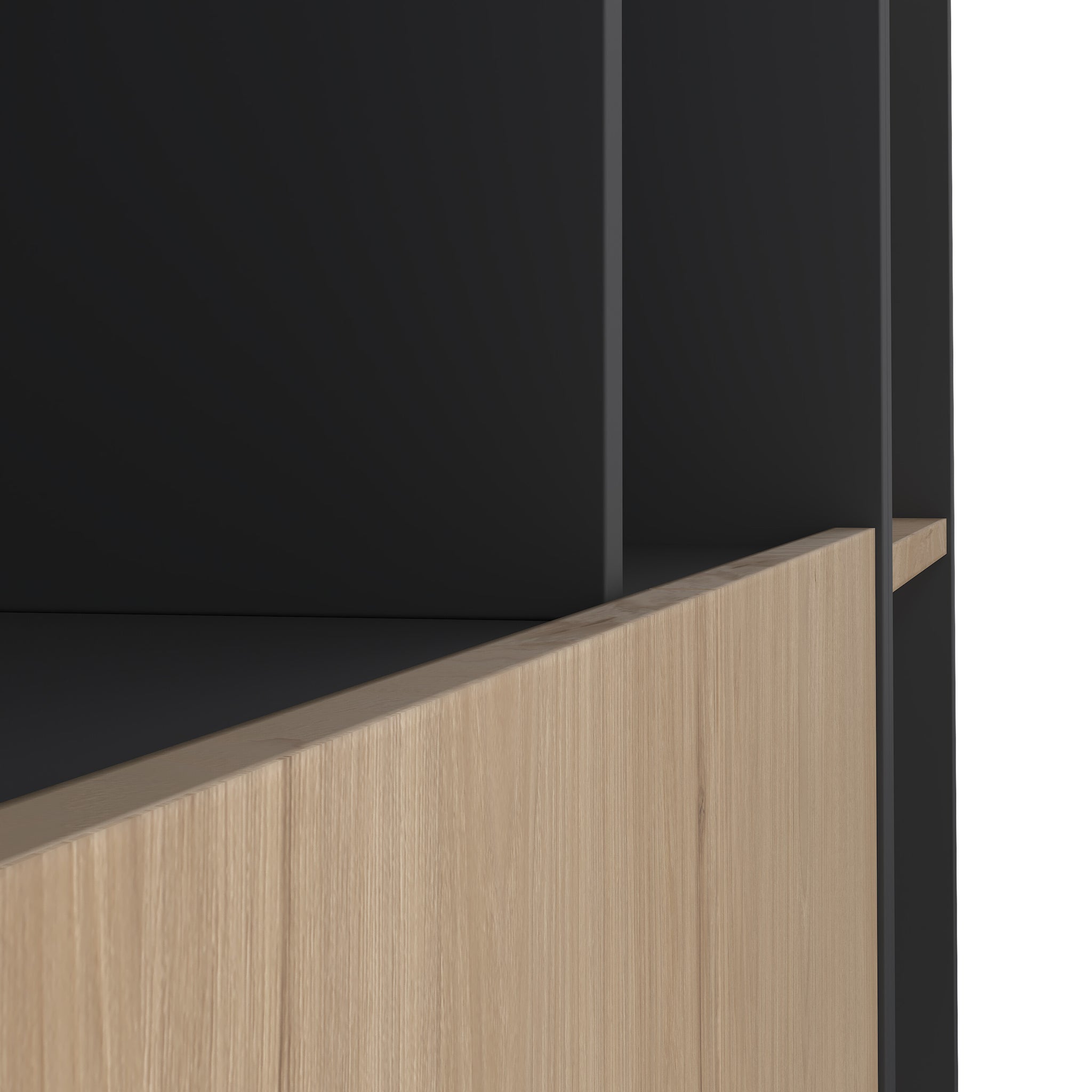 FLOW | ספריה עם 2 דלתות, 5 מדפים פתוחים וצד פתוח - KUALA