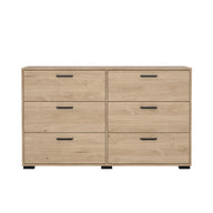 עץ טבעי עם ידיות שחורות