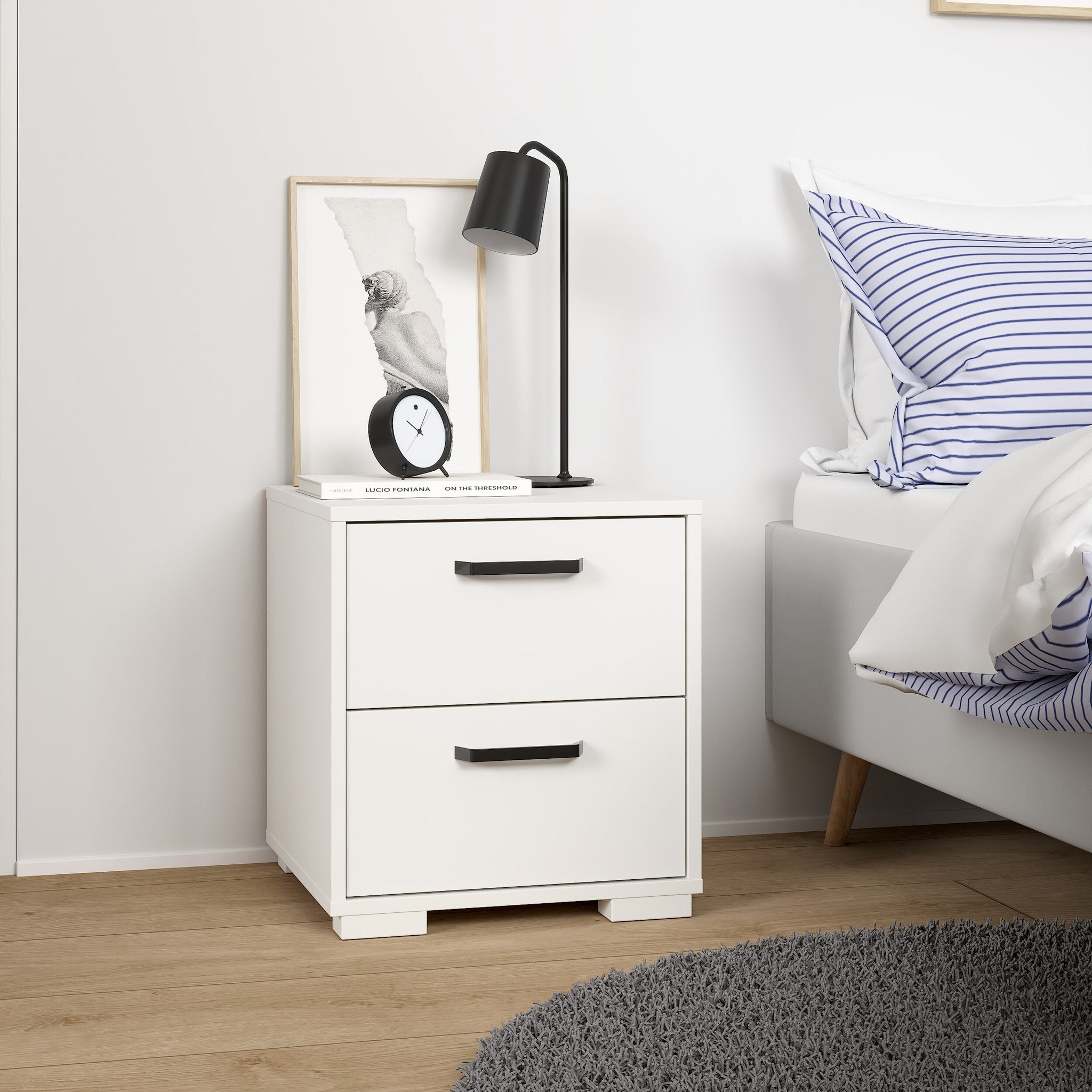 IVO | שידת לילה 40/40 ס"מ, עם 2 מגירות - KUALA