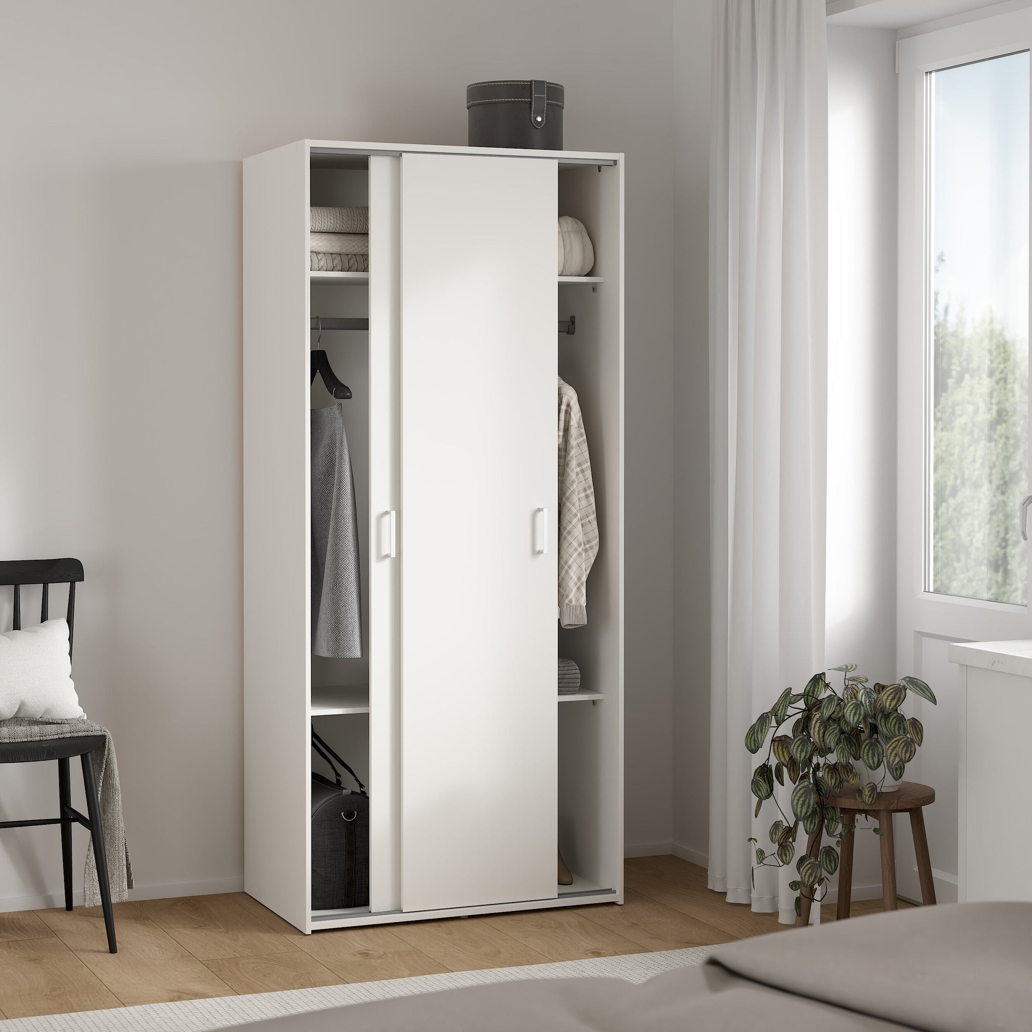 HALVY | ארון הזזה 2 דלתות, בחיפוי מלמין