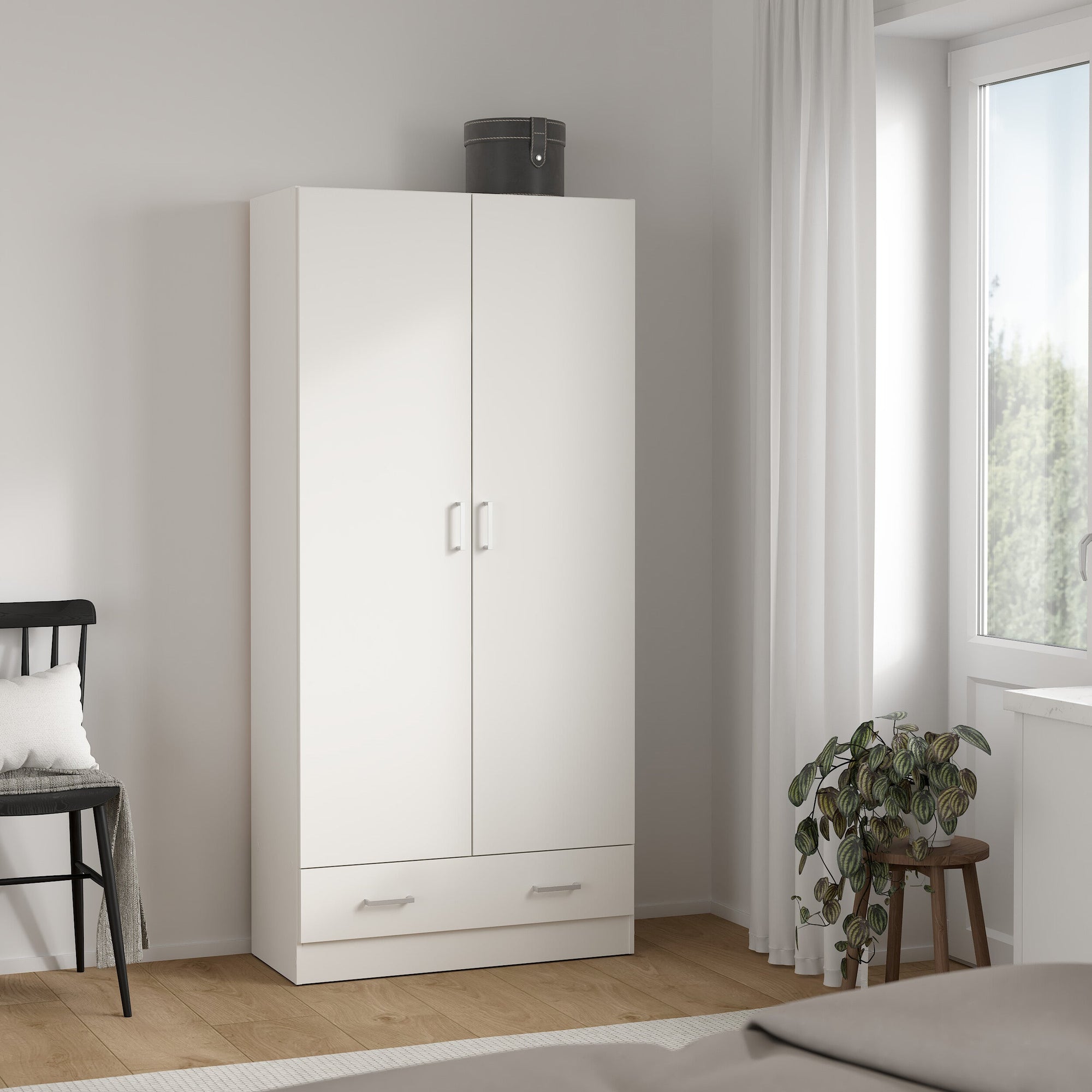 JORV | ארון פתיחה 2 דלתות ומגירה, בחיפוי מלמין