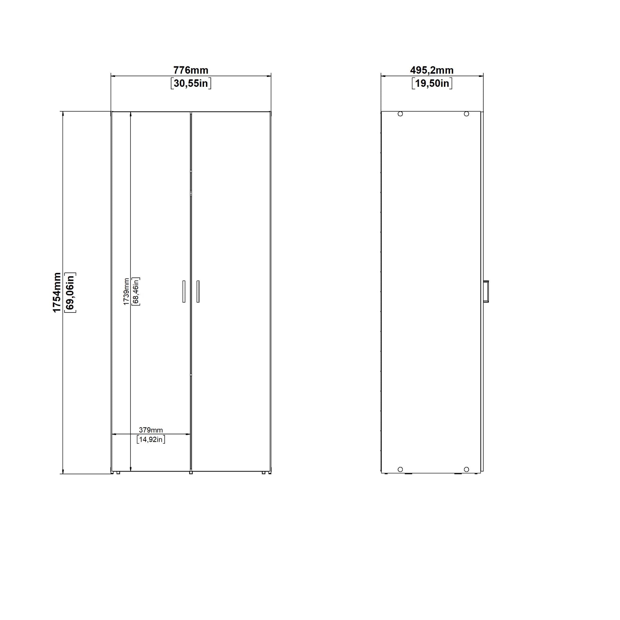 DAGHA | ארון דלתות פתיחה בחיפוי מלמין