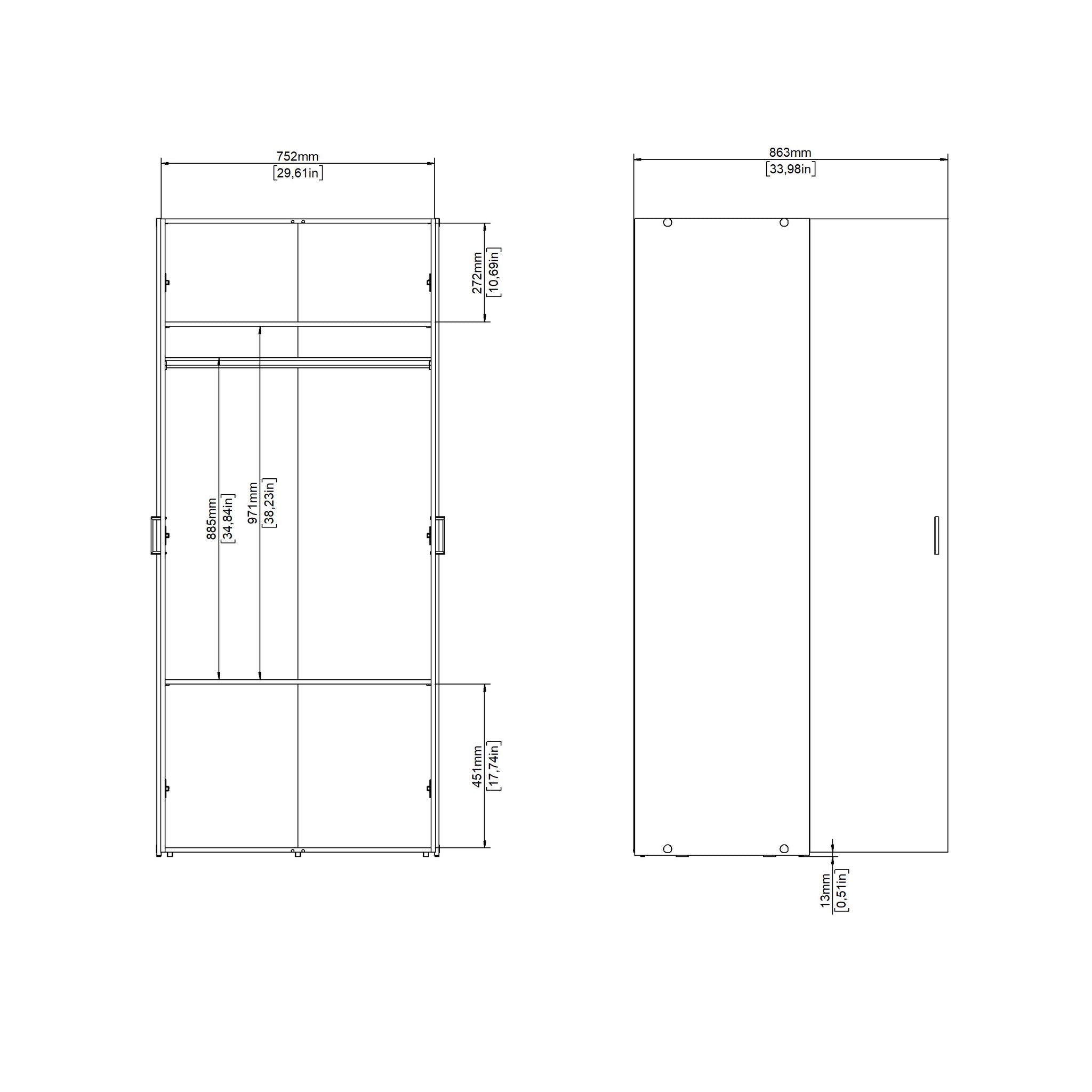 DAGHA | ארון דלתות פתיחה בחיפוי מלמין