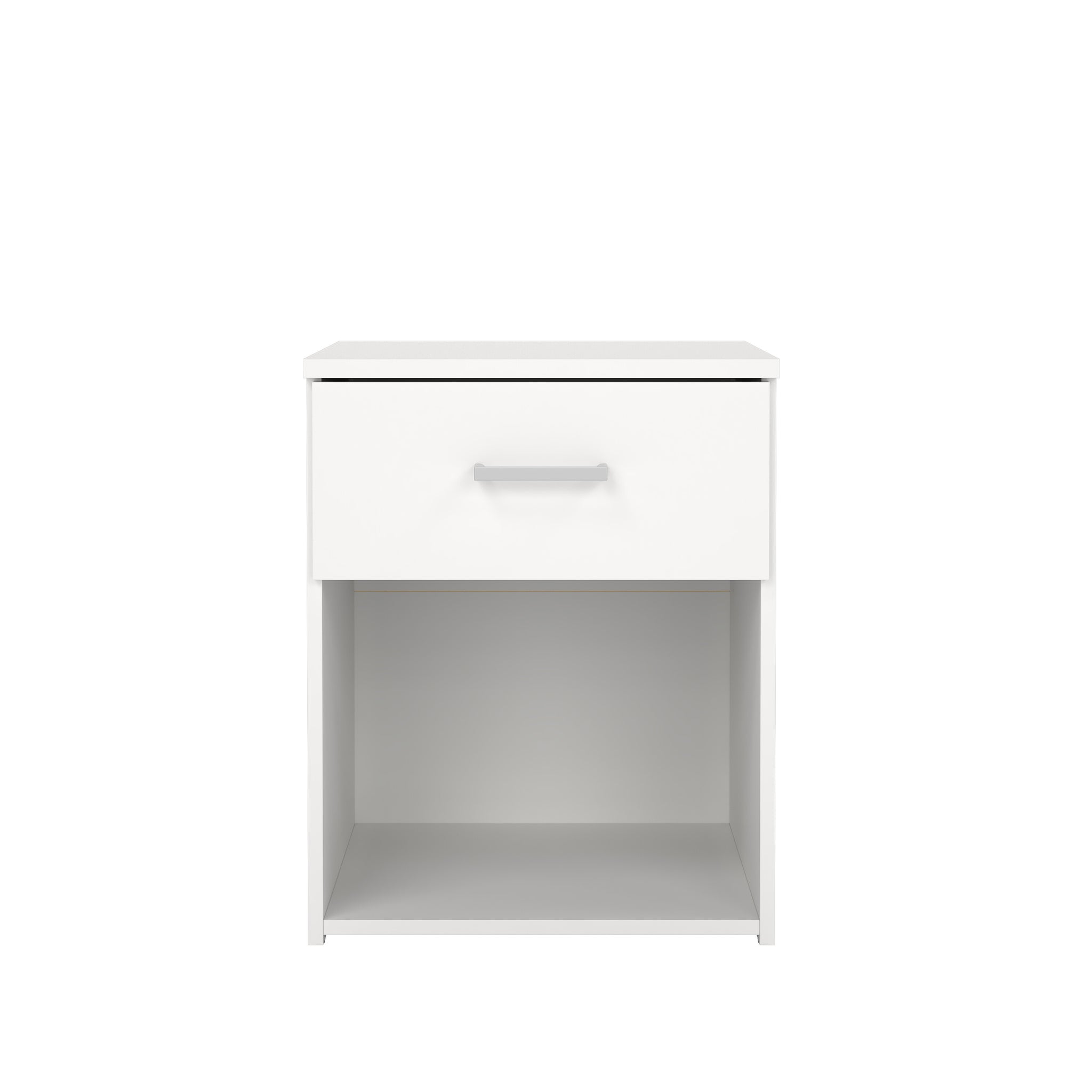 REIN | שידת לילה ממלמין 38/36 ס"מ, עם מגירה ומדף פתוח