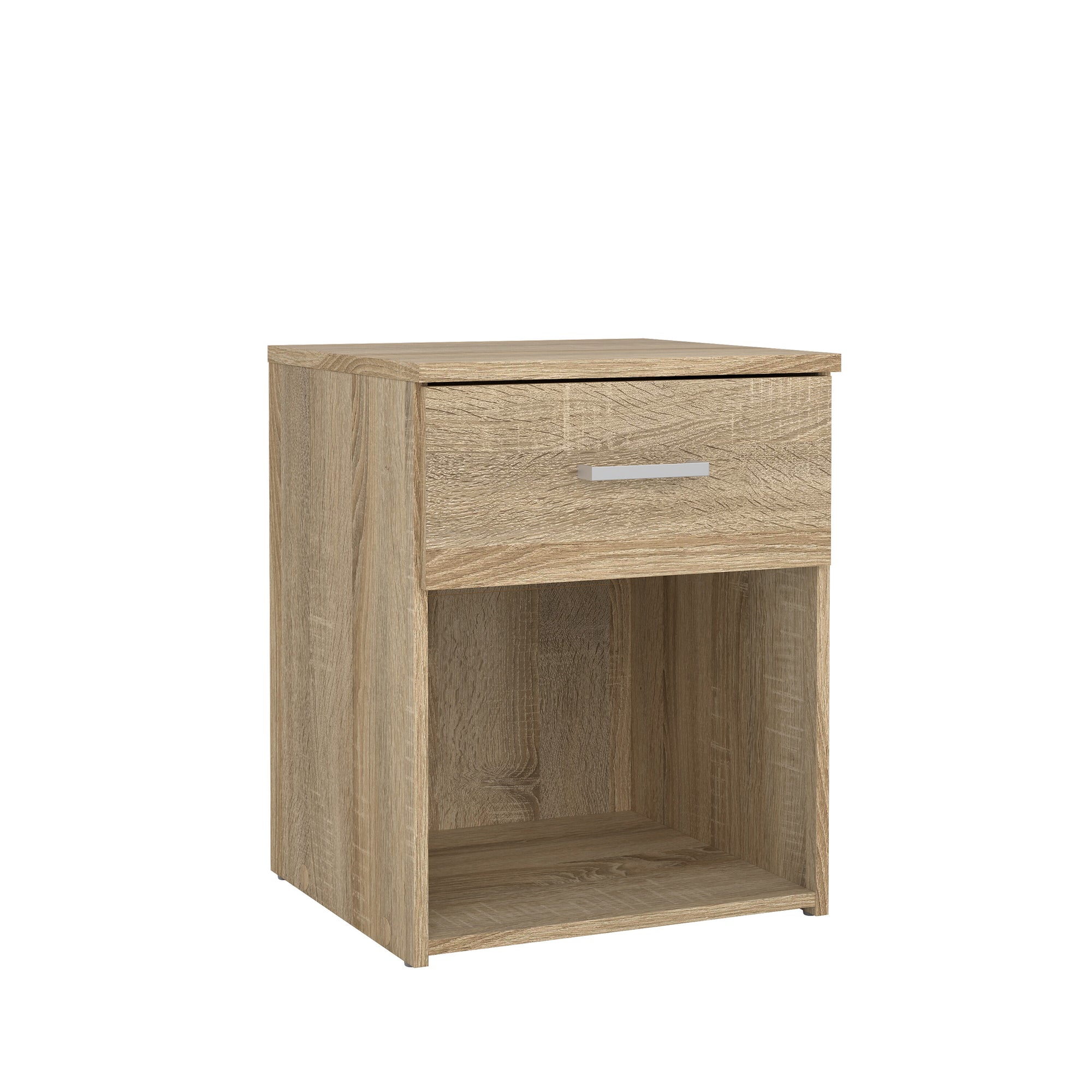 REIN | שידת לילה ממלמין 38/36 ס"מ, עם מגירה ומדף פתוח