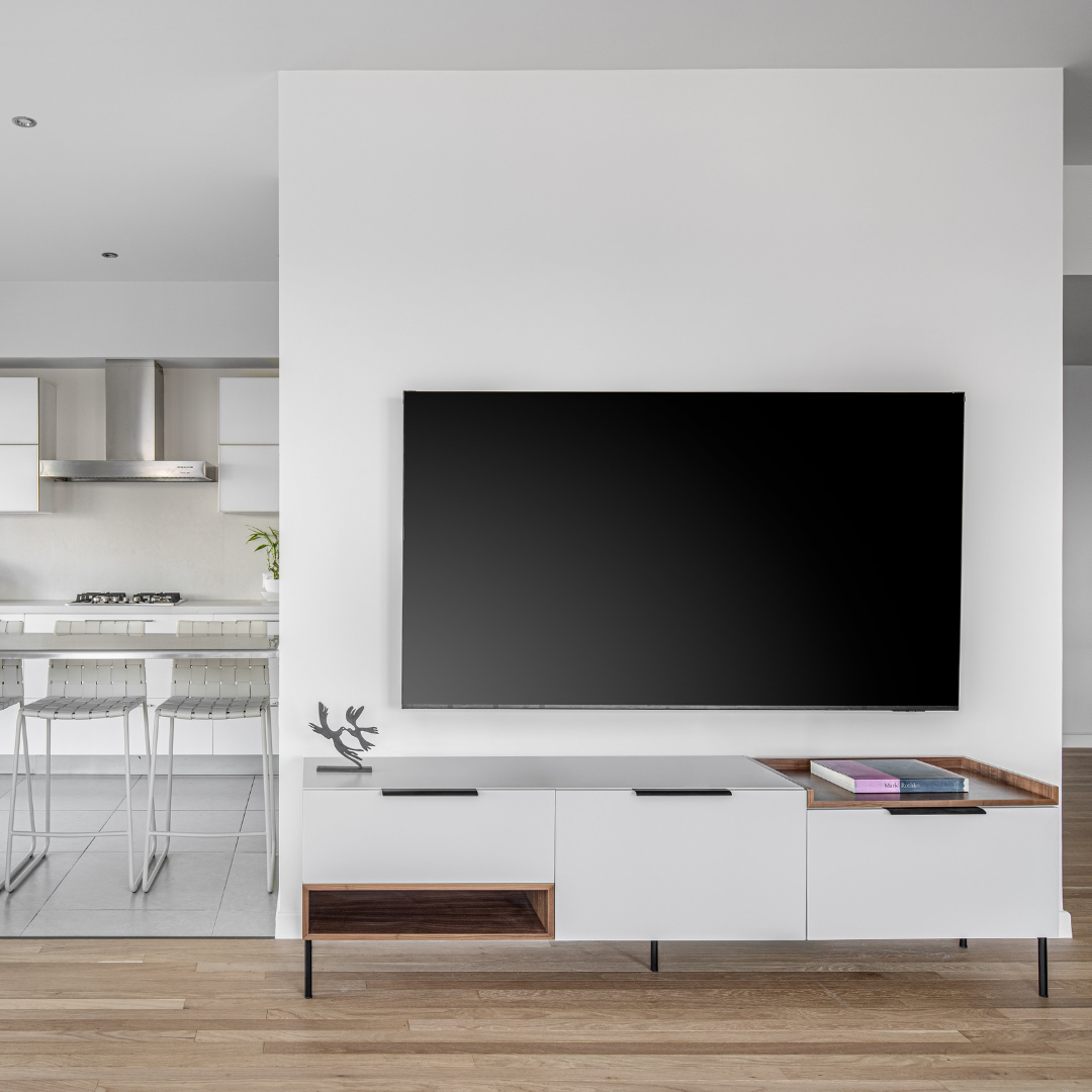 ZACHERY | מזנון נורדי מעץ ומתכת, עם מגש עליון, מגירות ומדף פתוח - KUALA