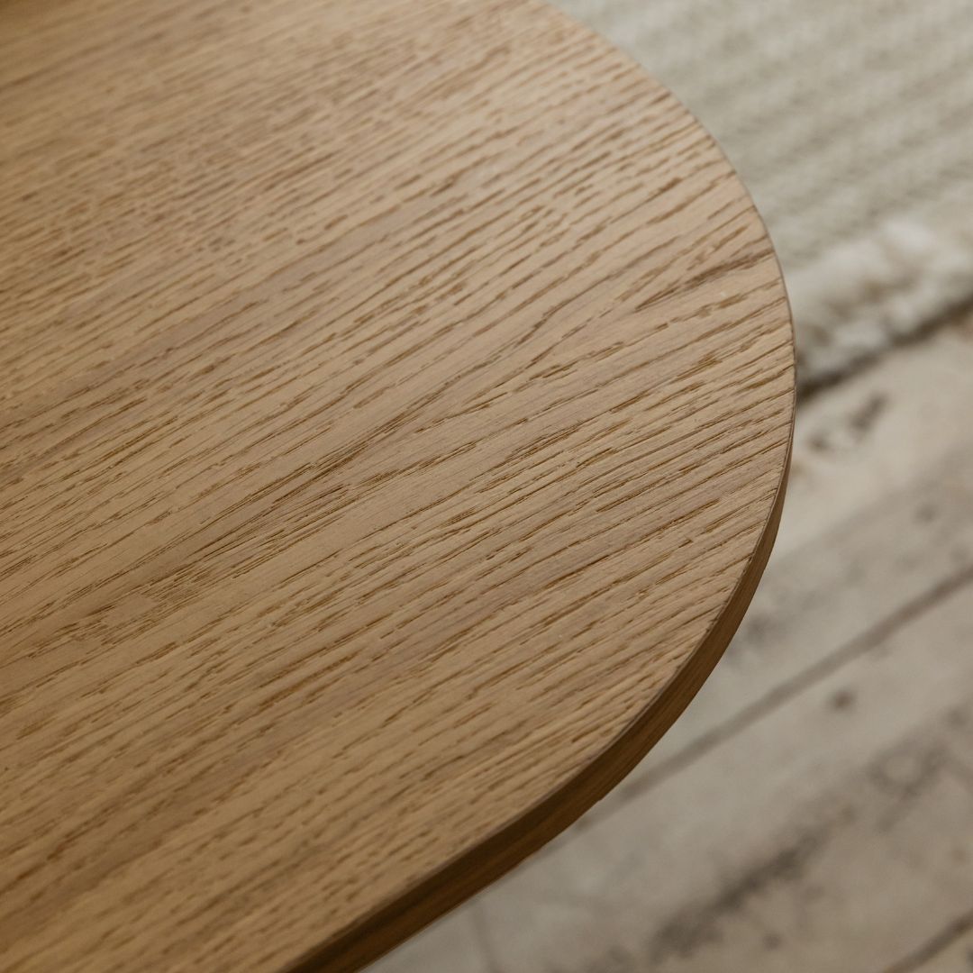 SAJA | שולחן צד אובלי מעץ, 70/35 ס"מ