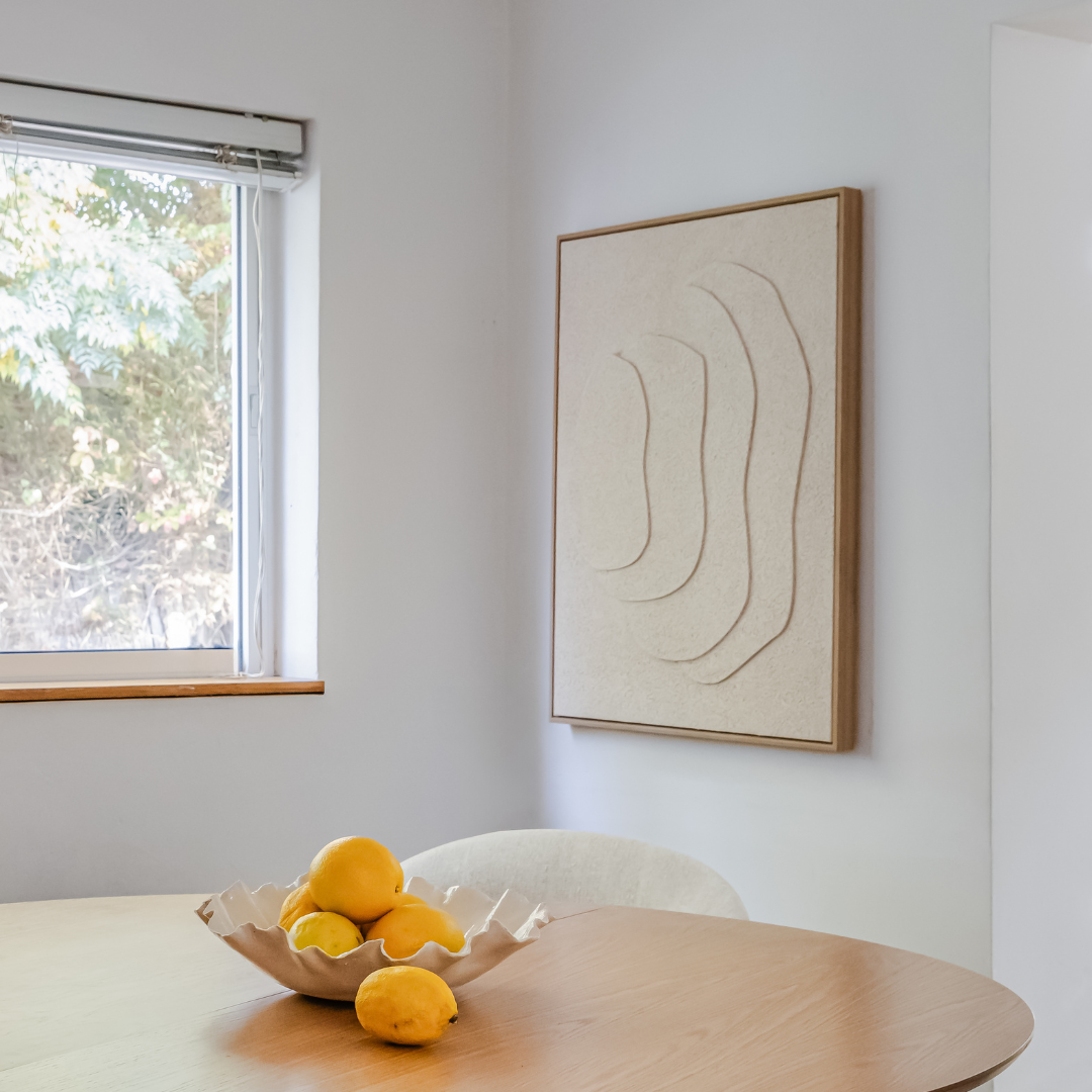 MEYA | פרינט דיגיטלי מופשט במסגרת עץ מלא