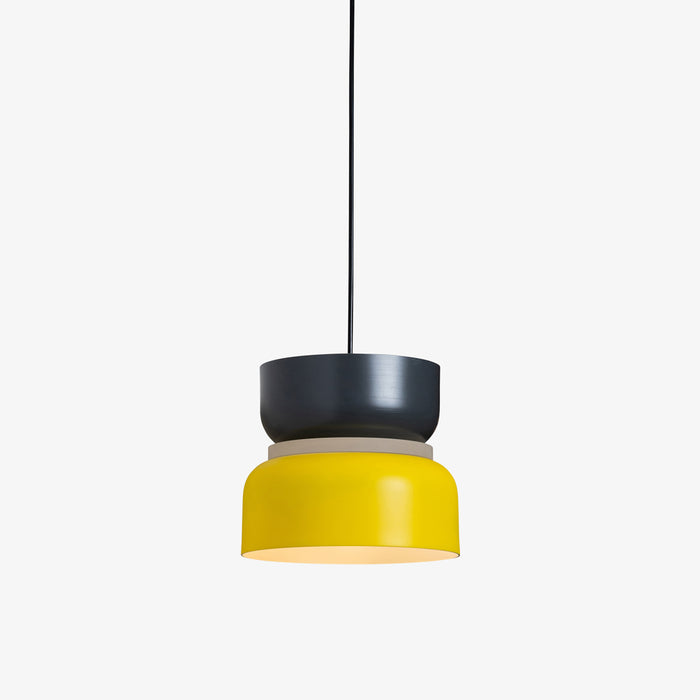 VITROM | מנורת תליה מודרנית בגווני צהוב, לבן ואפור