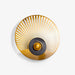 תמונה מזווית מספר 1 של המוצר LOGRONO | מנורת קיר עגולה בסגנון אוריינטלי בגווני זהב ושחור